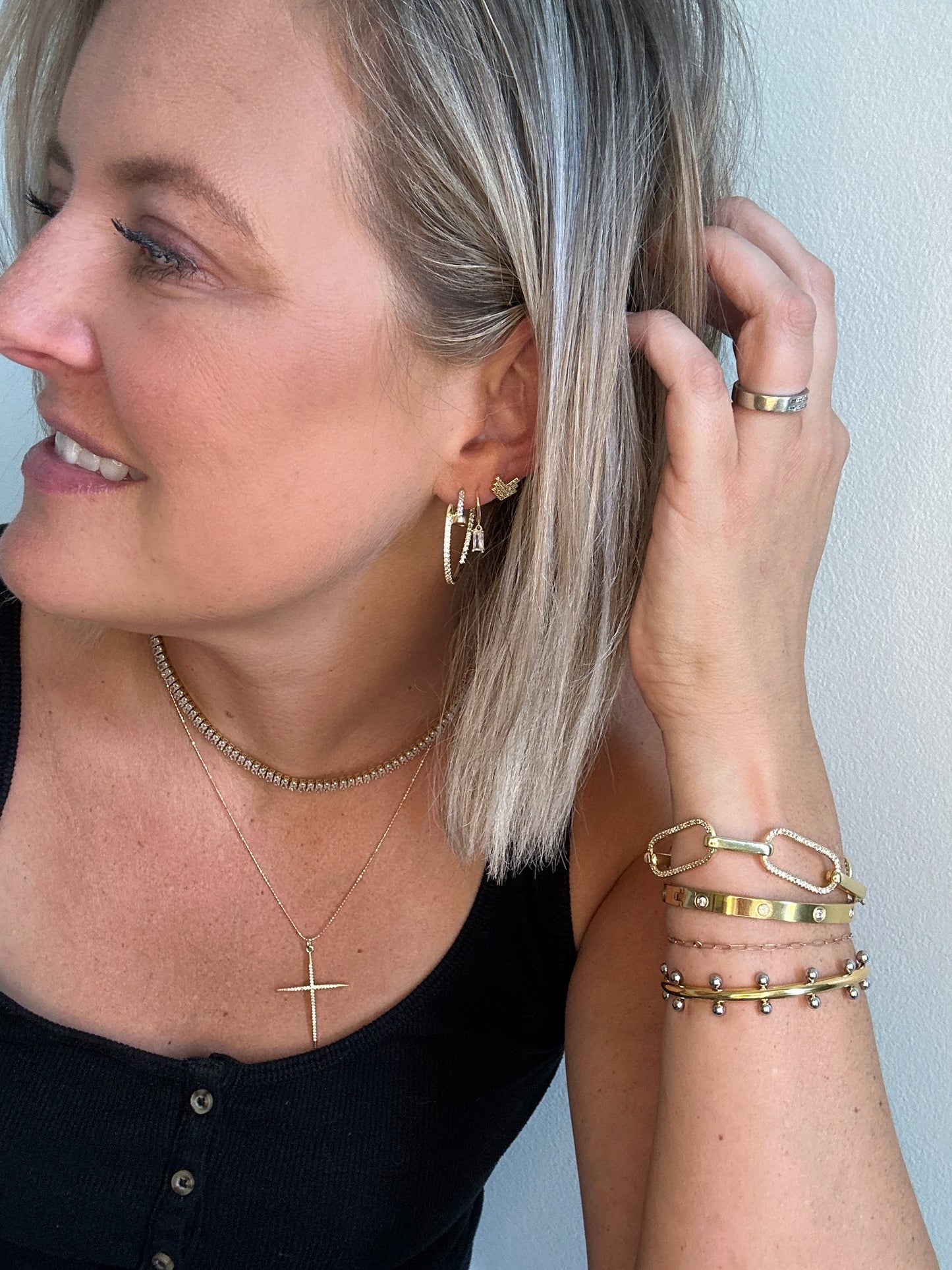 Cindy Gold Studded Cuff