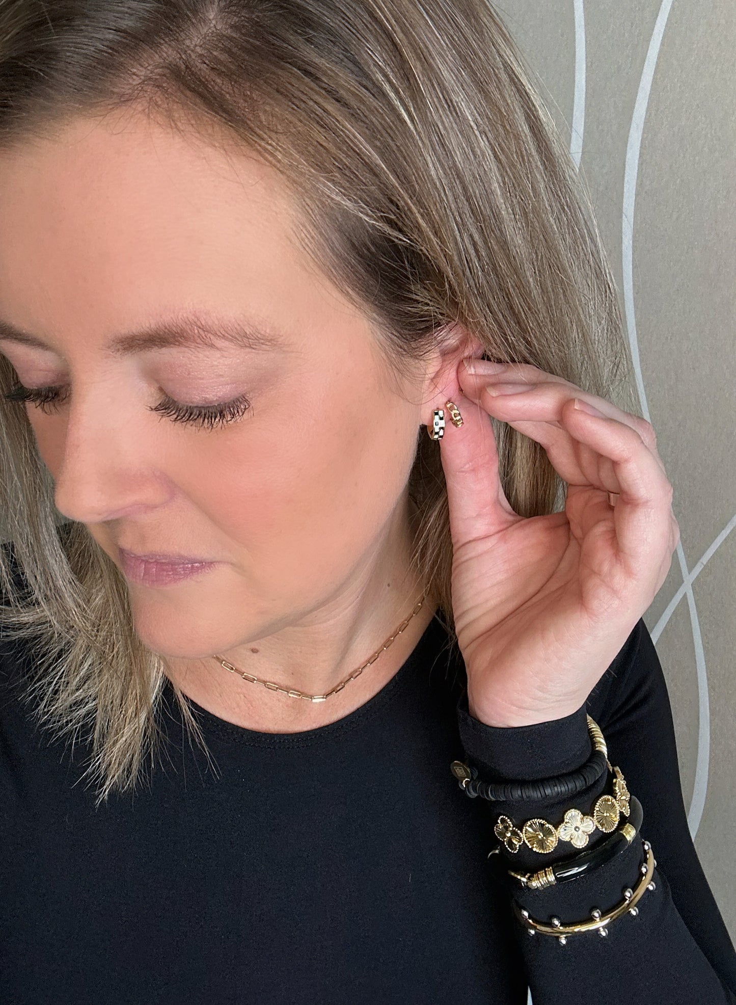 Cindy Gold Studded Cuff