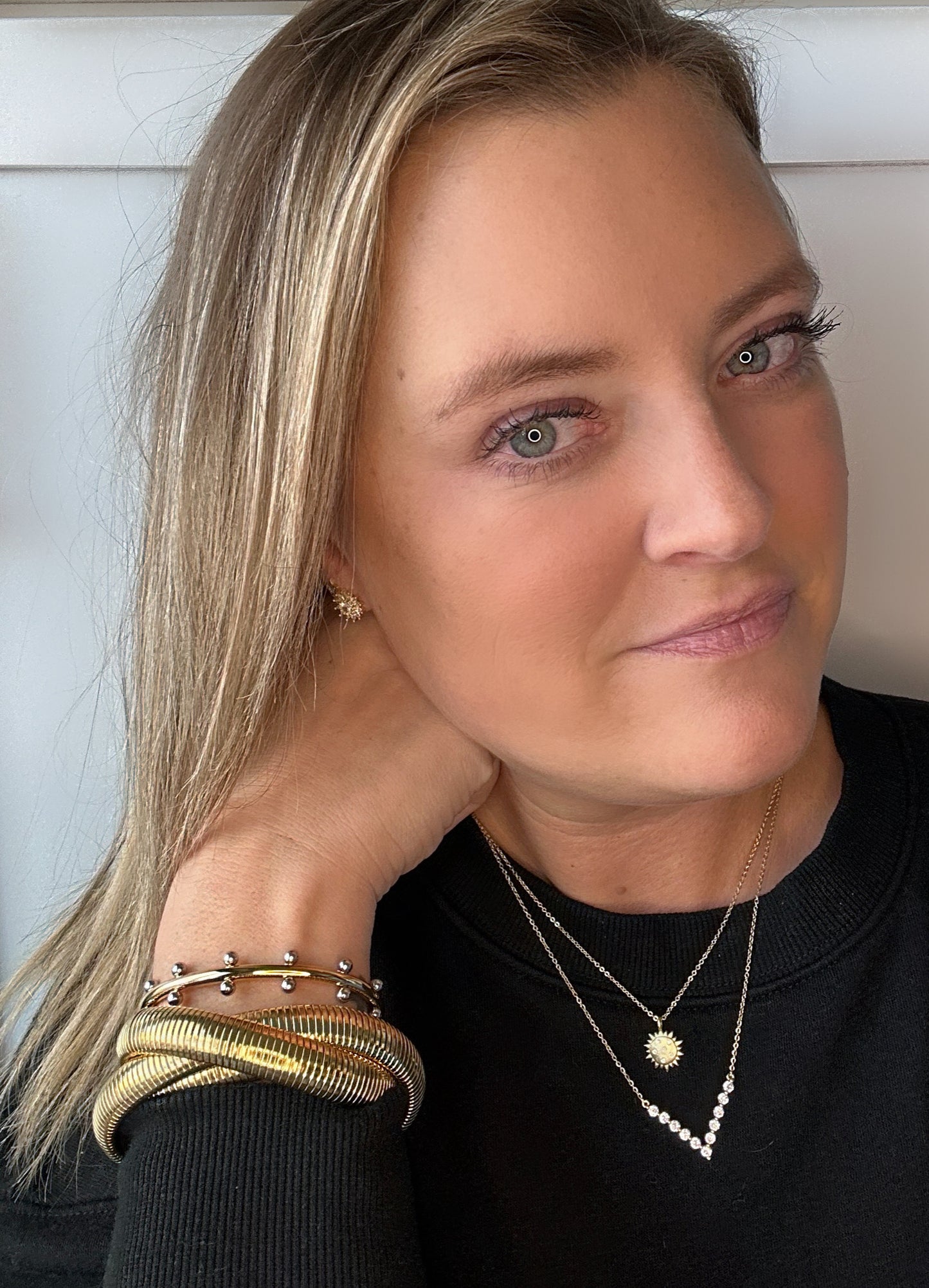 Cindy Gold Studded Cuff