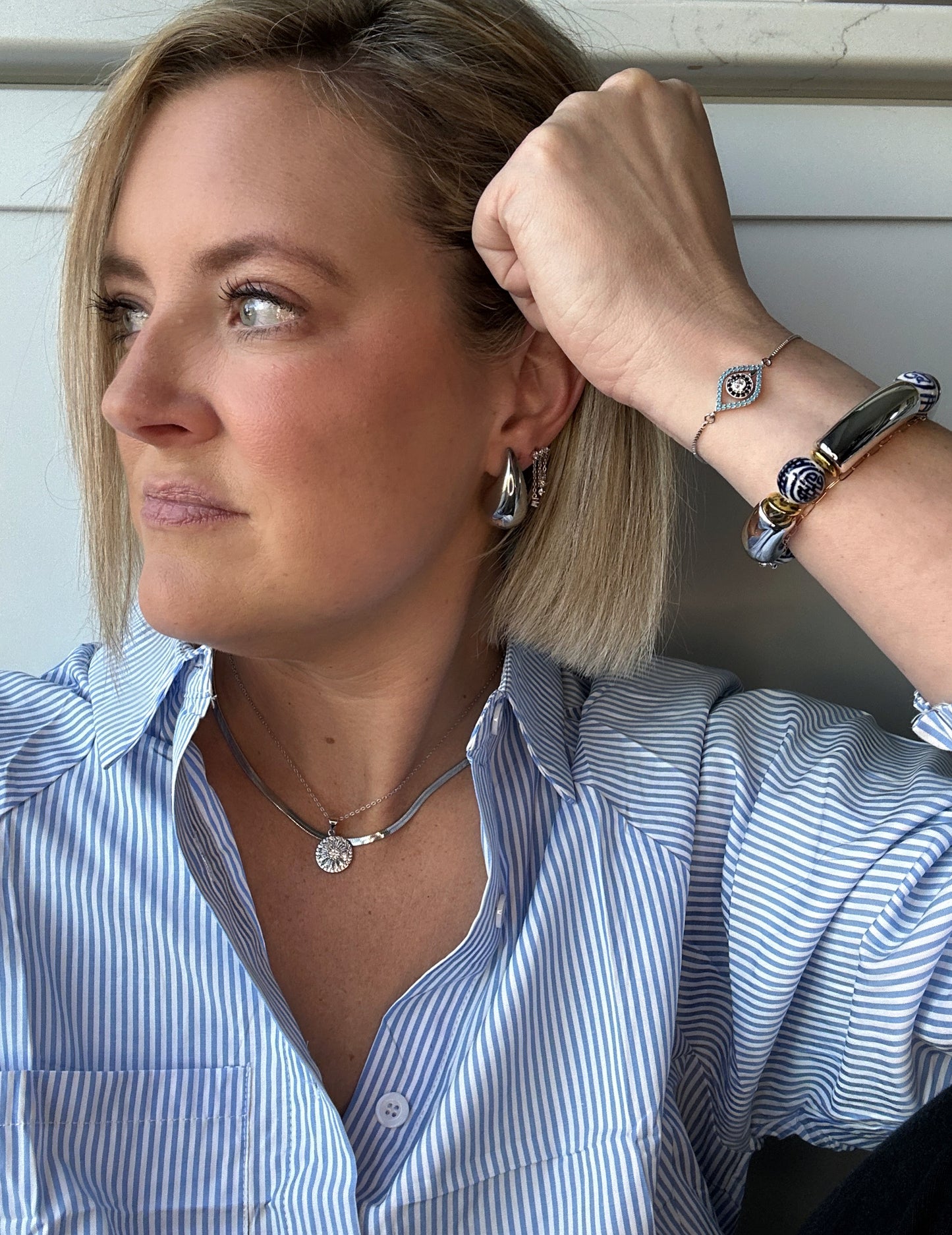 Charleston Silver Blue Bracelet