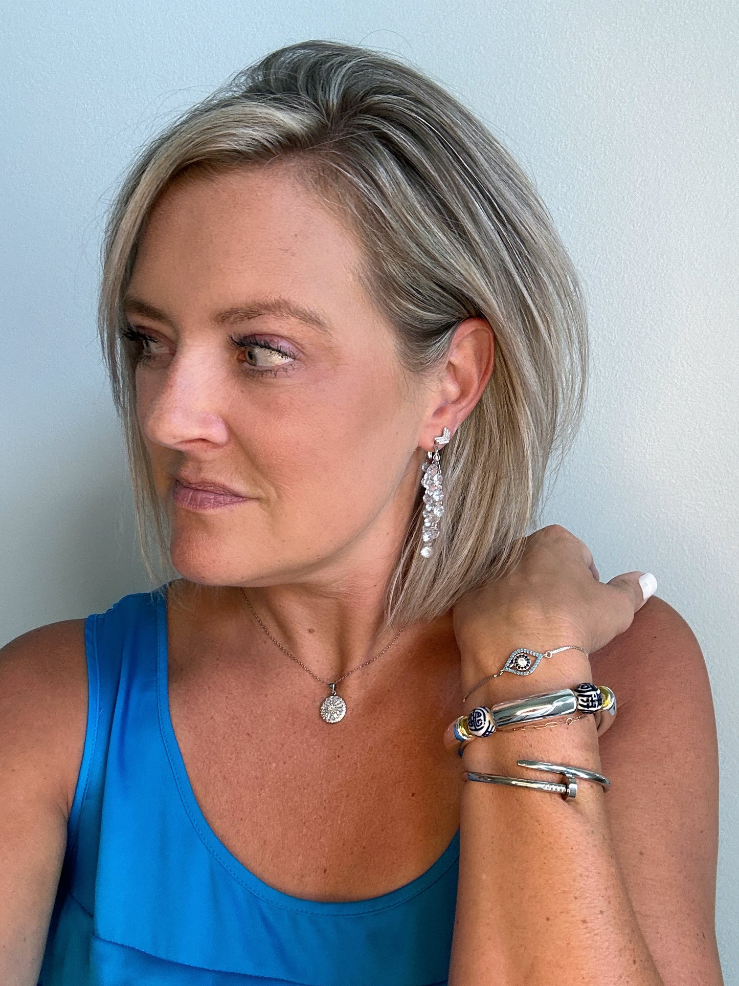 Charleston Silver Blue Bracelet