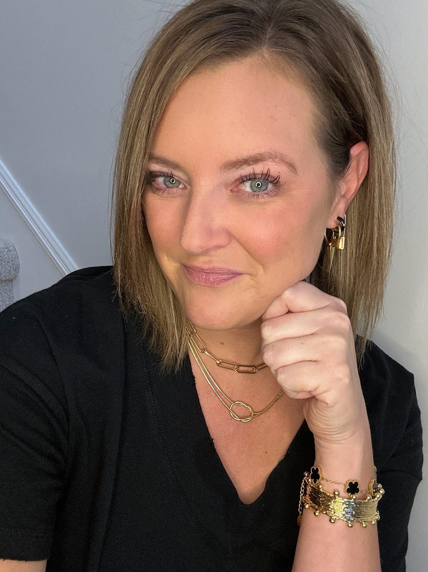 Twinkle Huggie Hoop Black