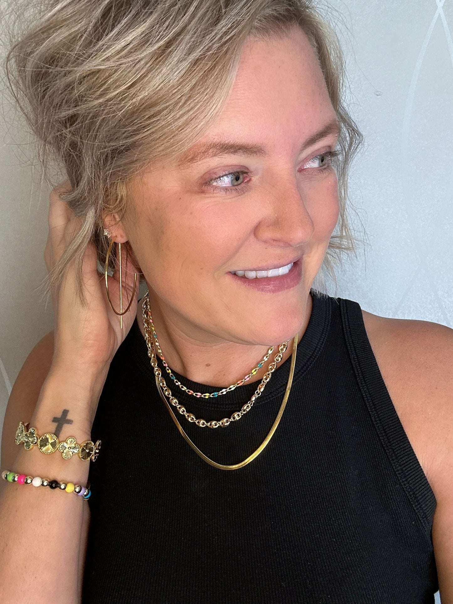 Bar Hoop Earrings