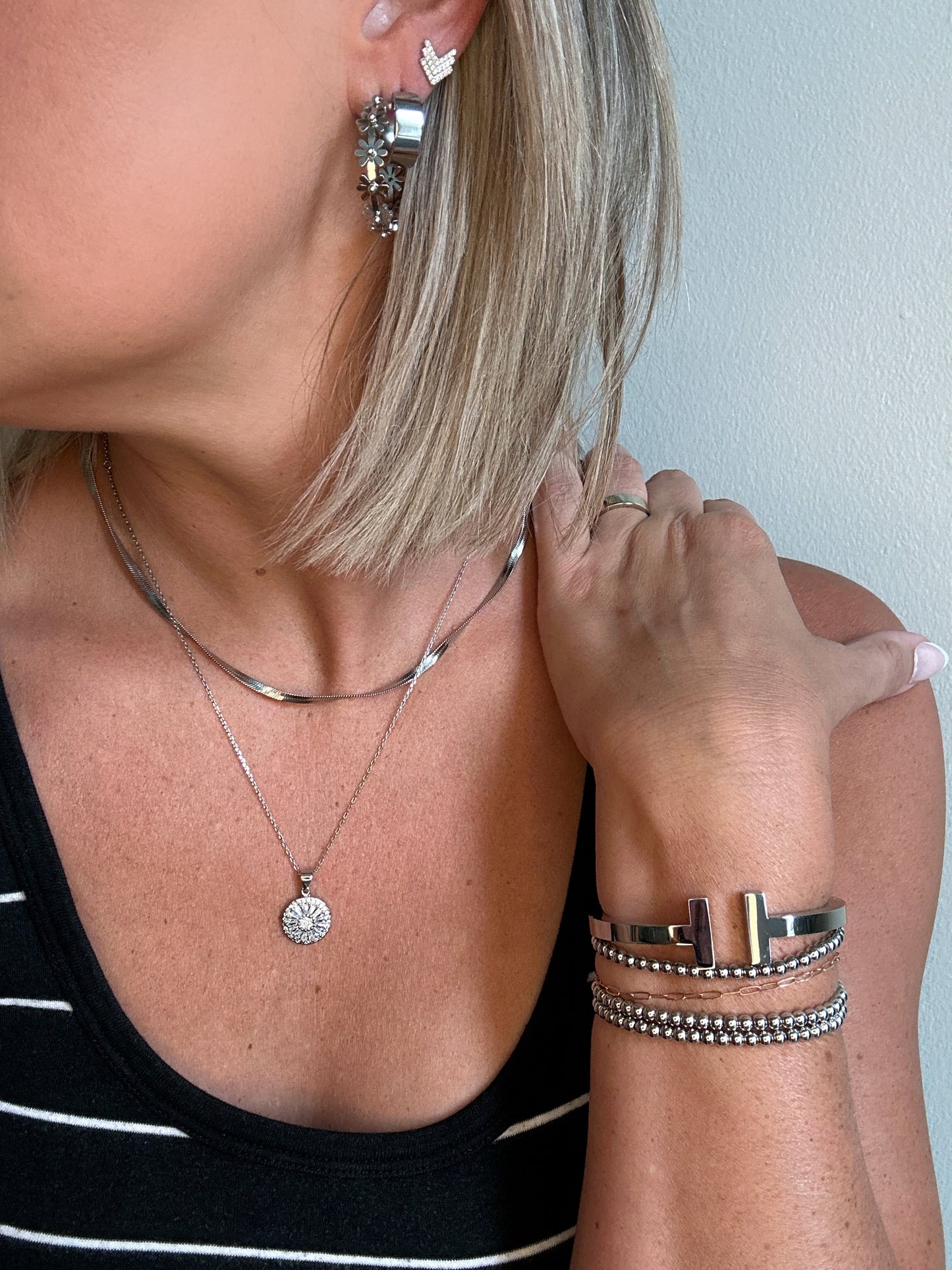 Mini Silver Hoop