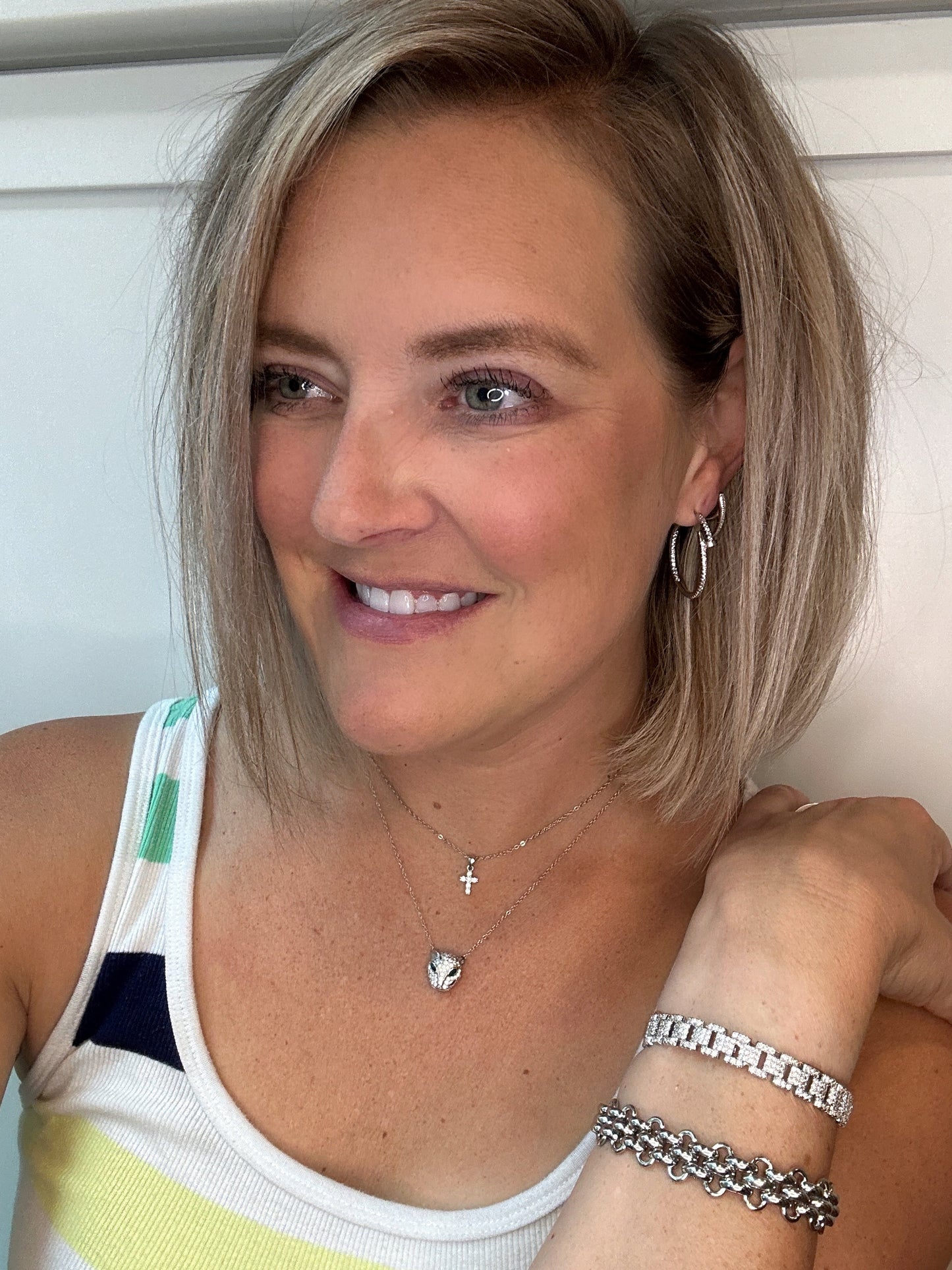 Fantasy Silver Huggie