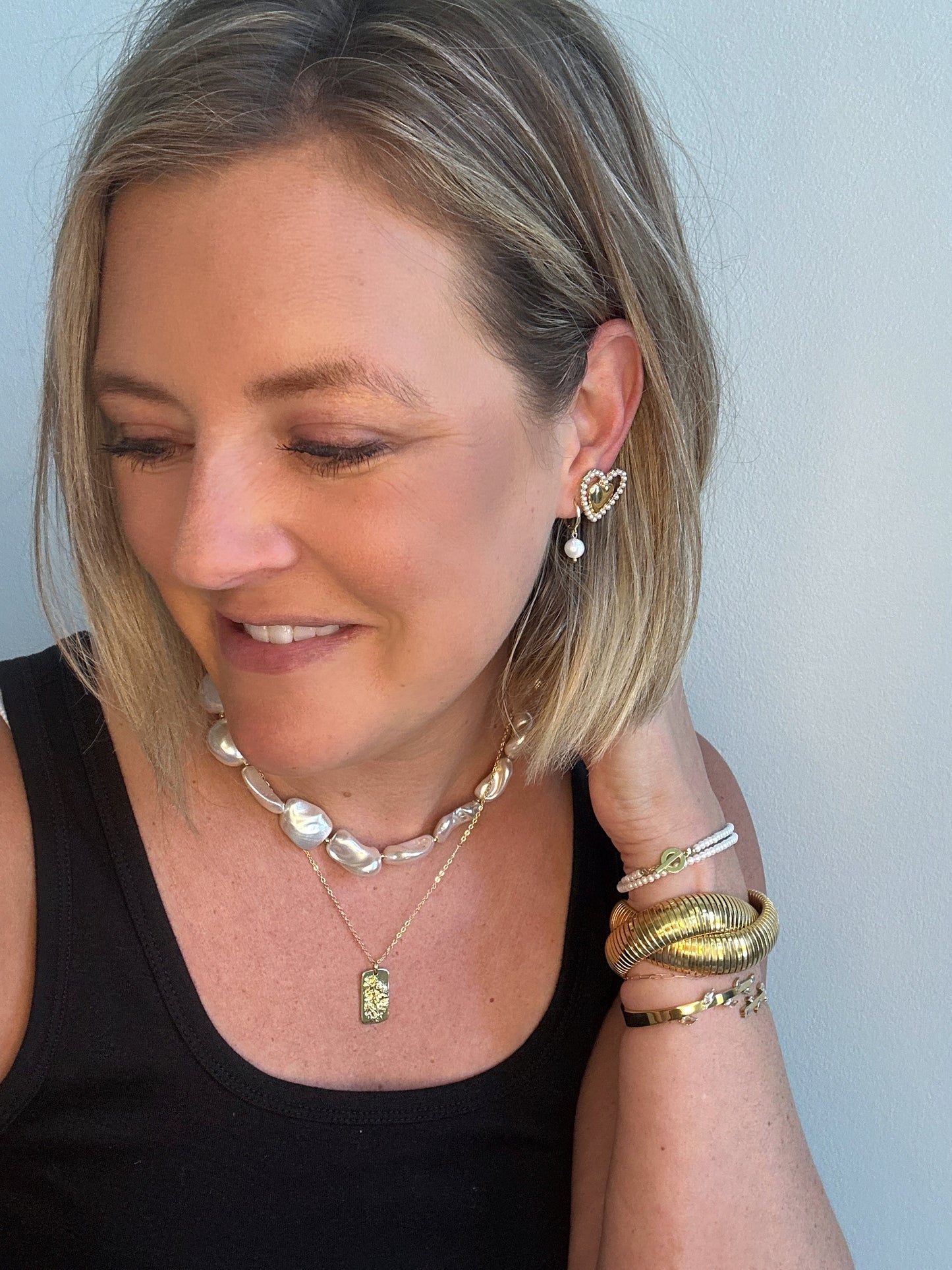 Crystal Leaf Hinge Bracelet