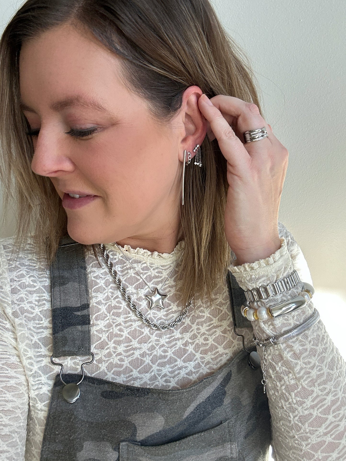 Fancy-Like Silver Bracelet