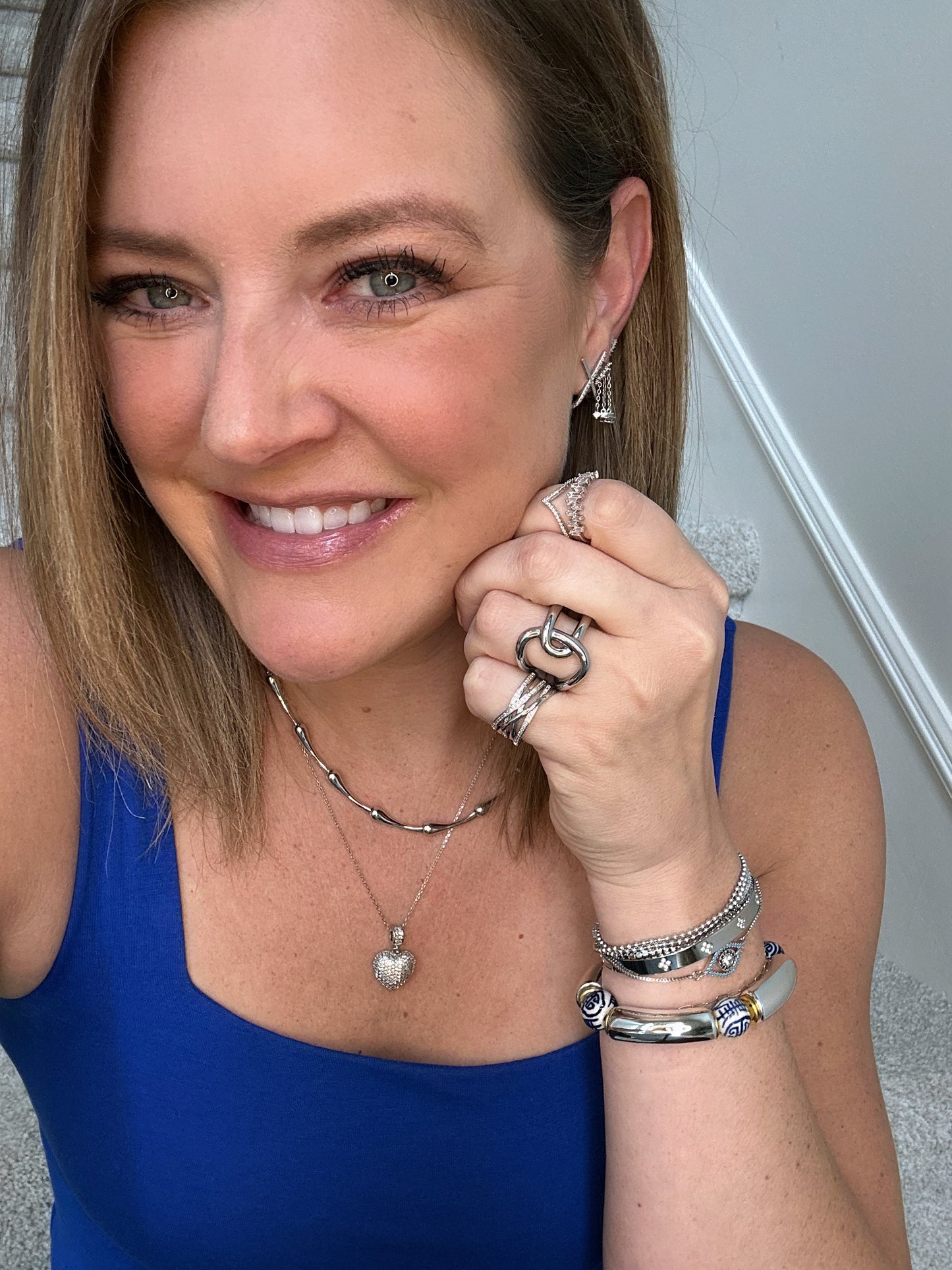 Charleston Silver Blue Bracelet