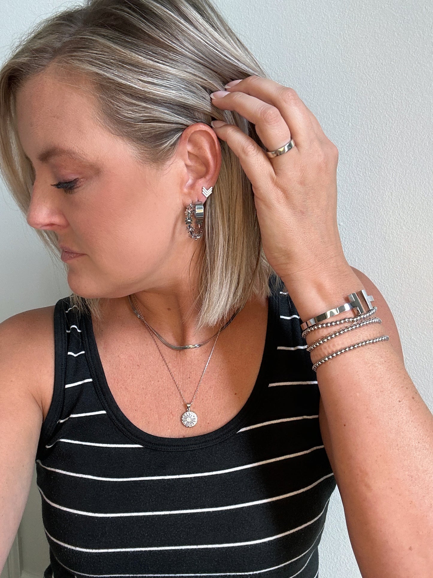 Mini Silver Hoop