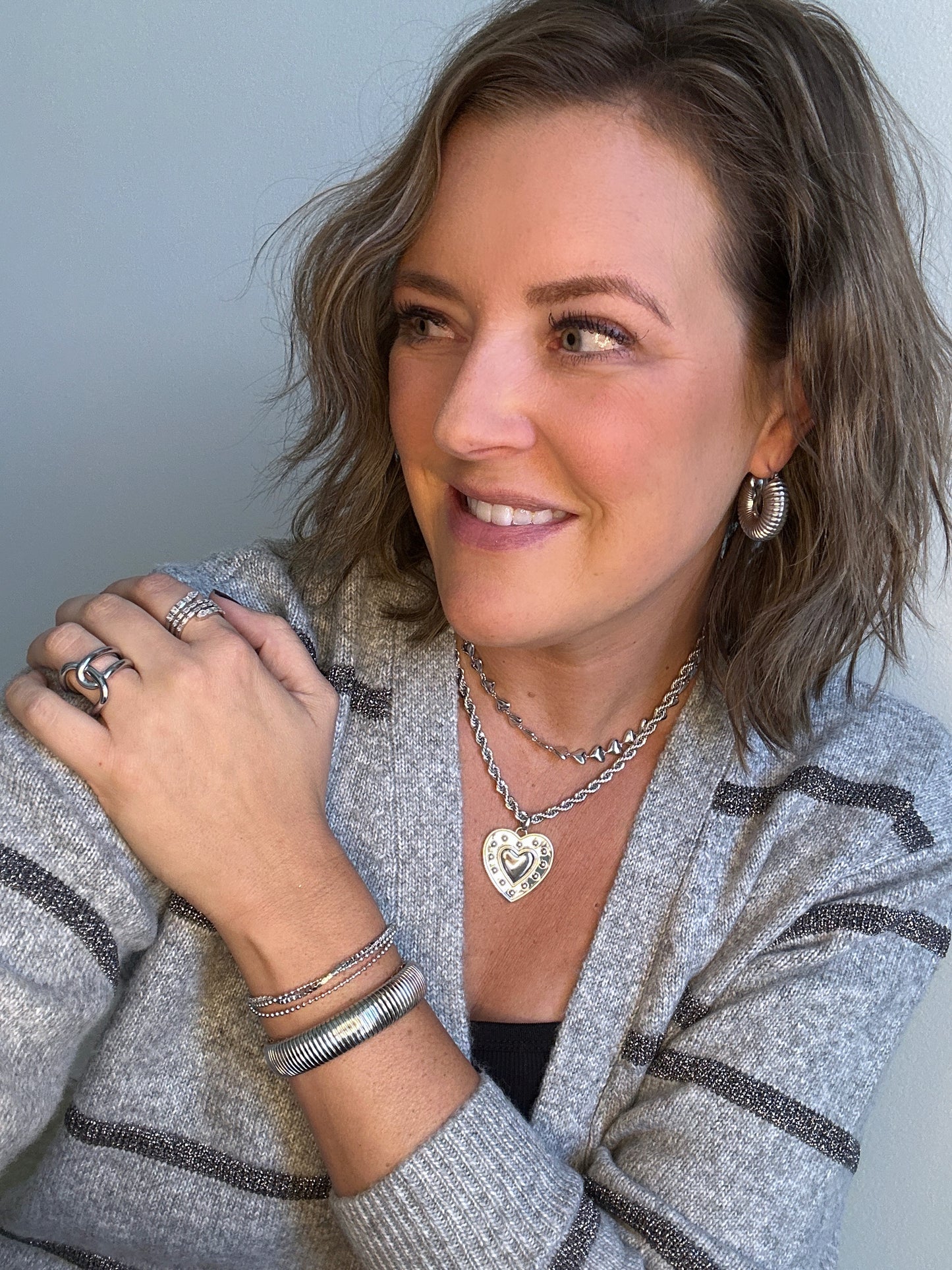 Delicate Silver Layers Bracelet
