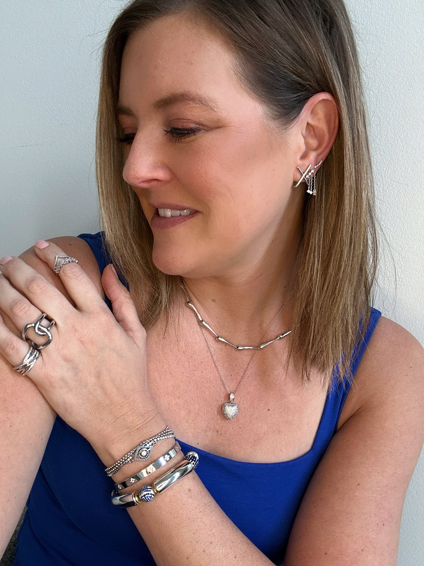 Delicate Silver Layers Bracelet