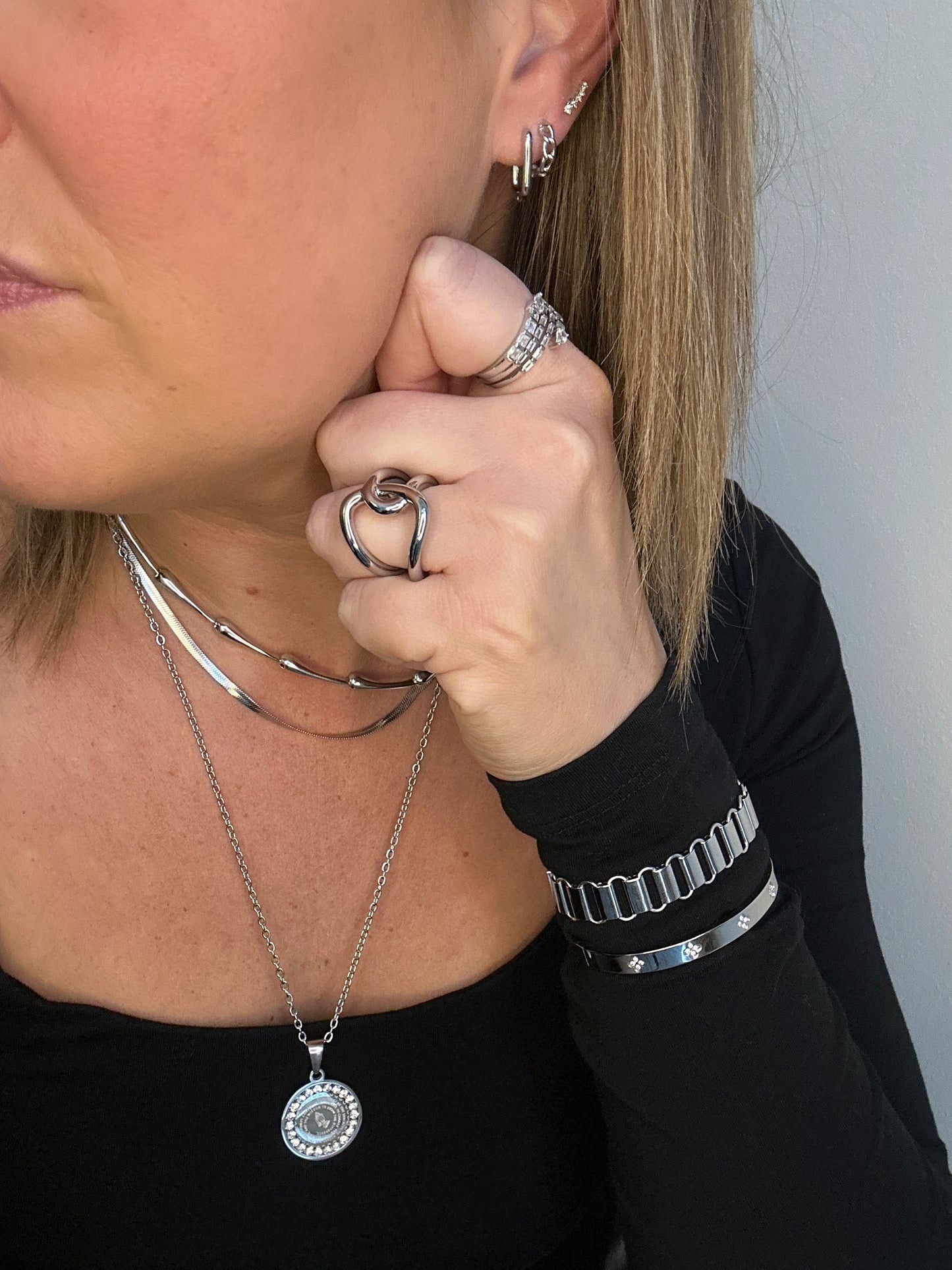 Dashing in Silver Necklace