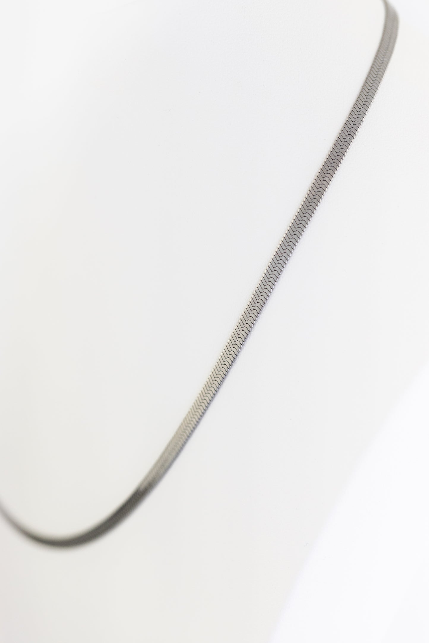 Silver Herringbone Necklace
