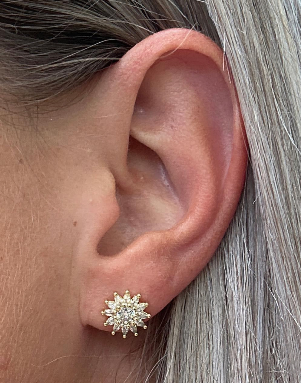 Diamond Sun Studs