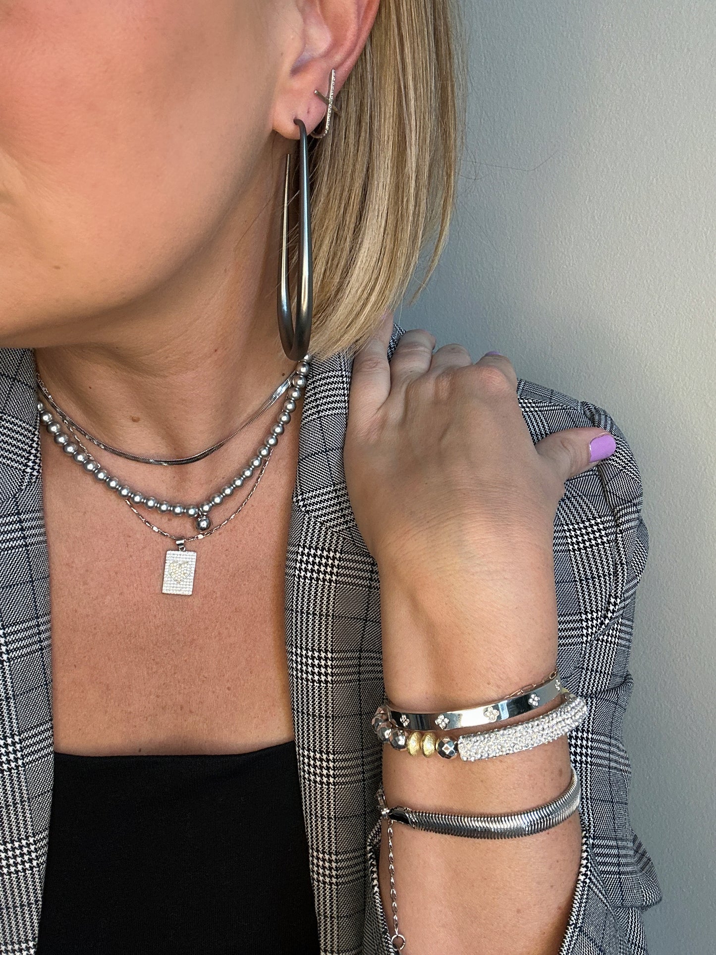 Fancy-Like Silver Bracelet