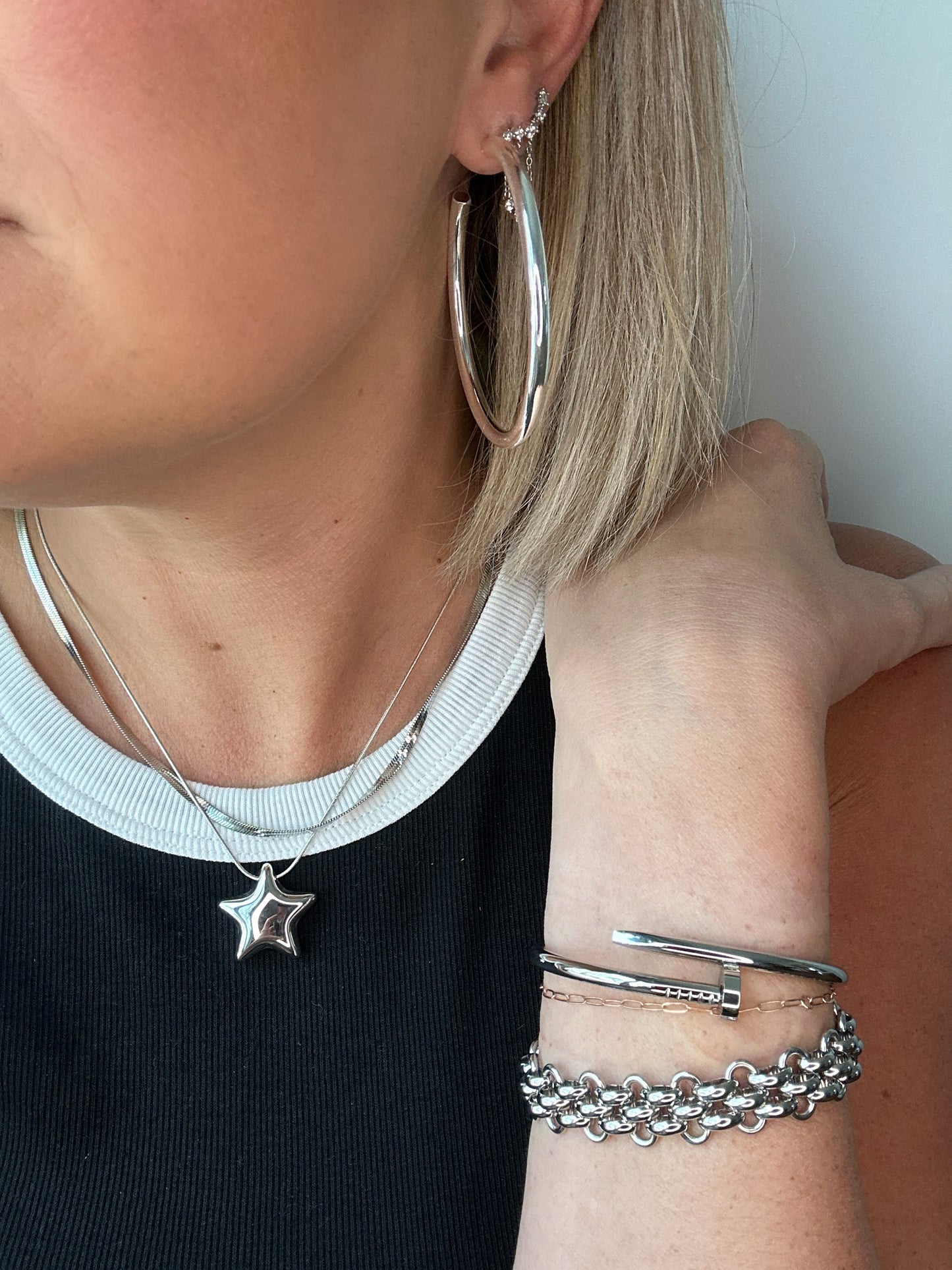 Star Power in Silver Necklace