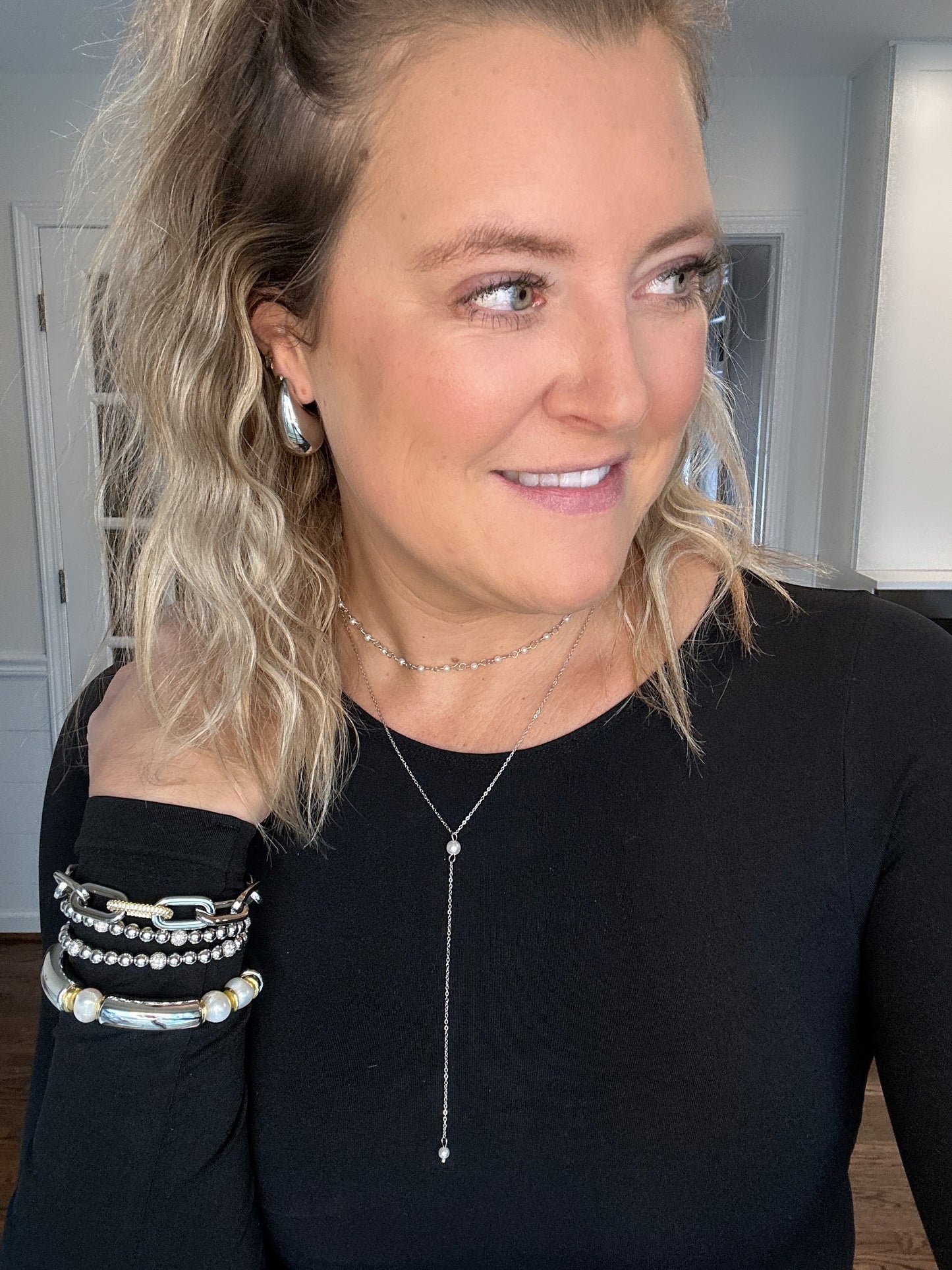 Silver Pearl Bracelet