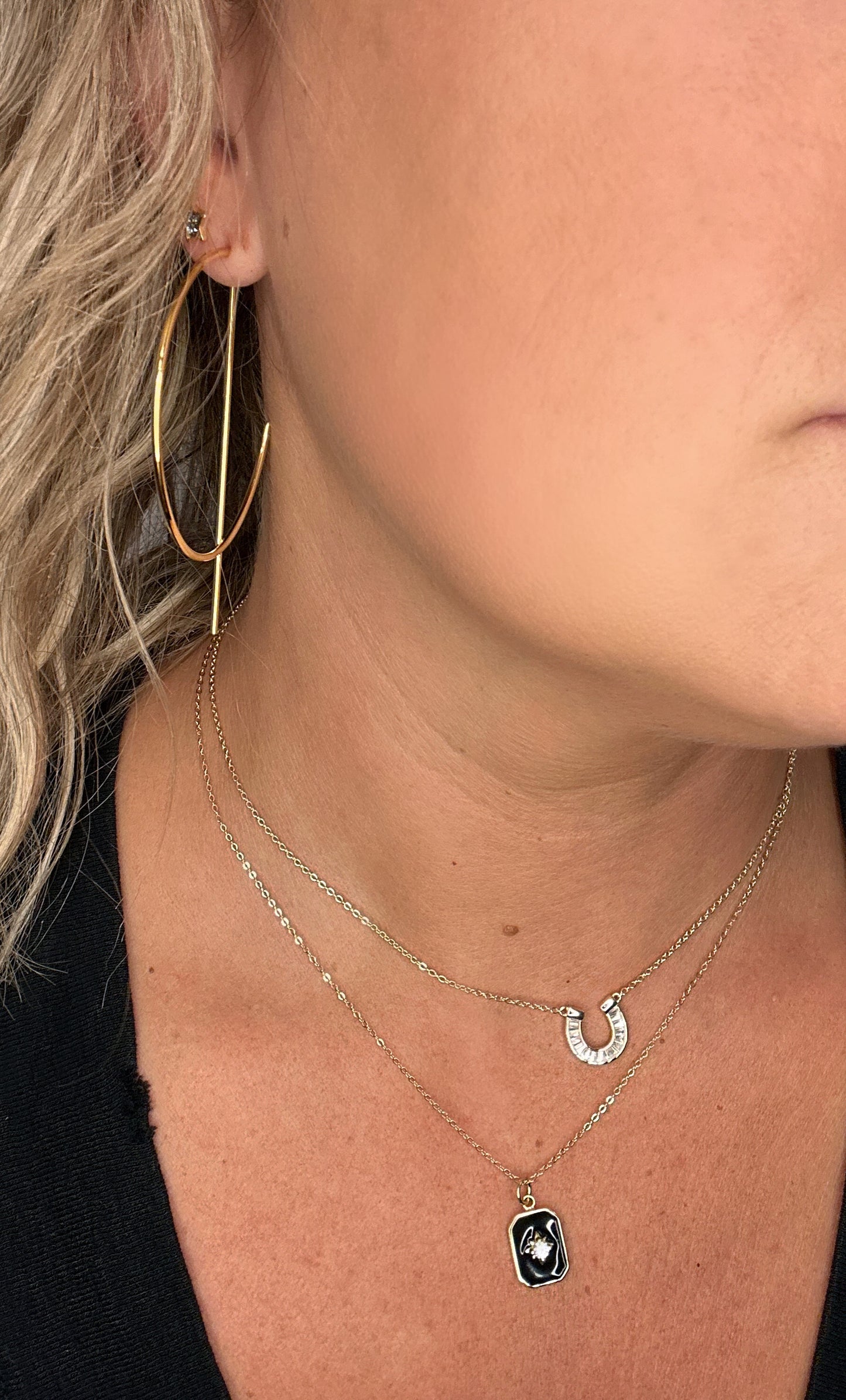Bar Hoop Earrings