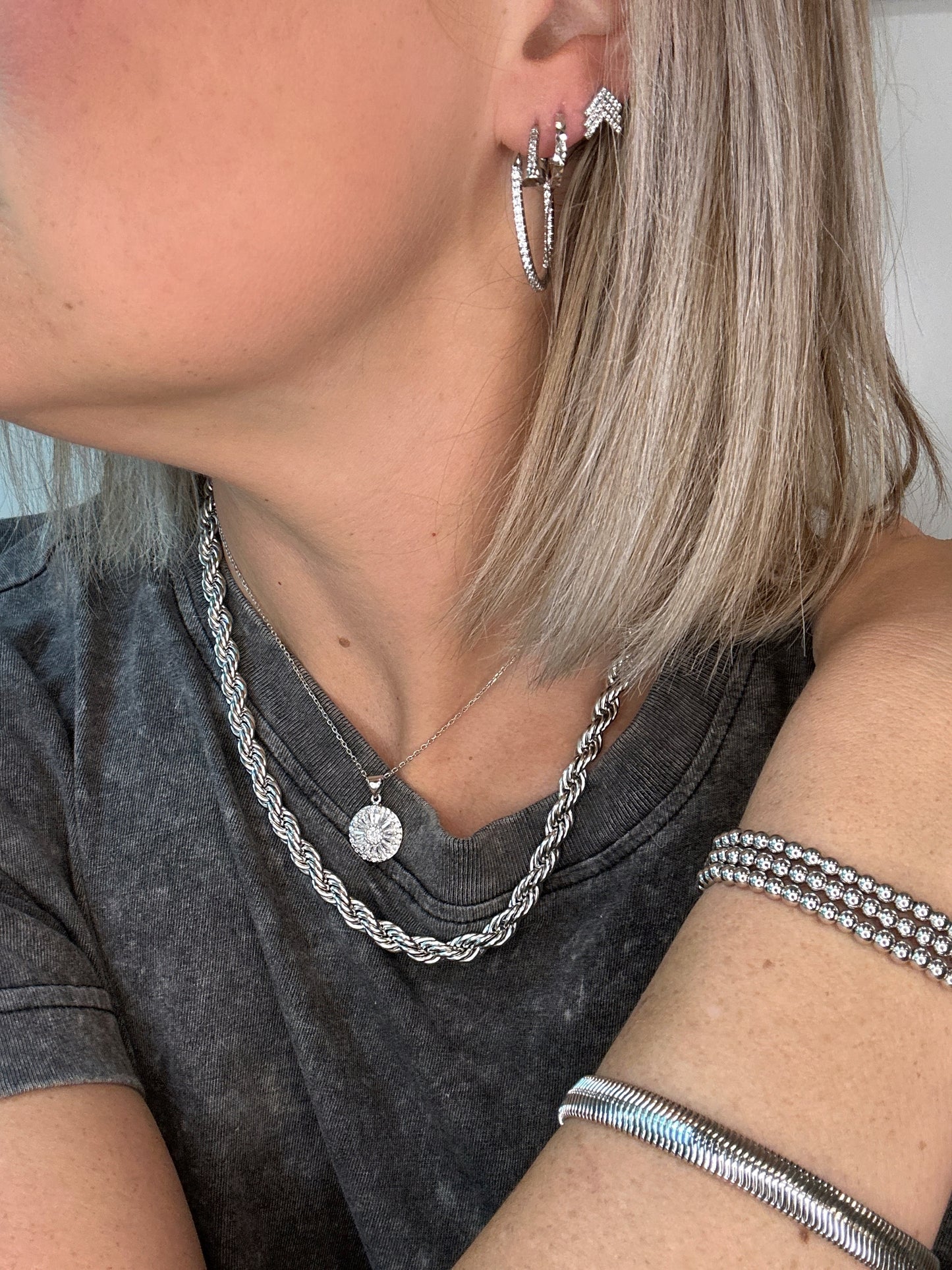 Fancy-Like Silver Bracelet