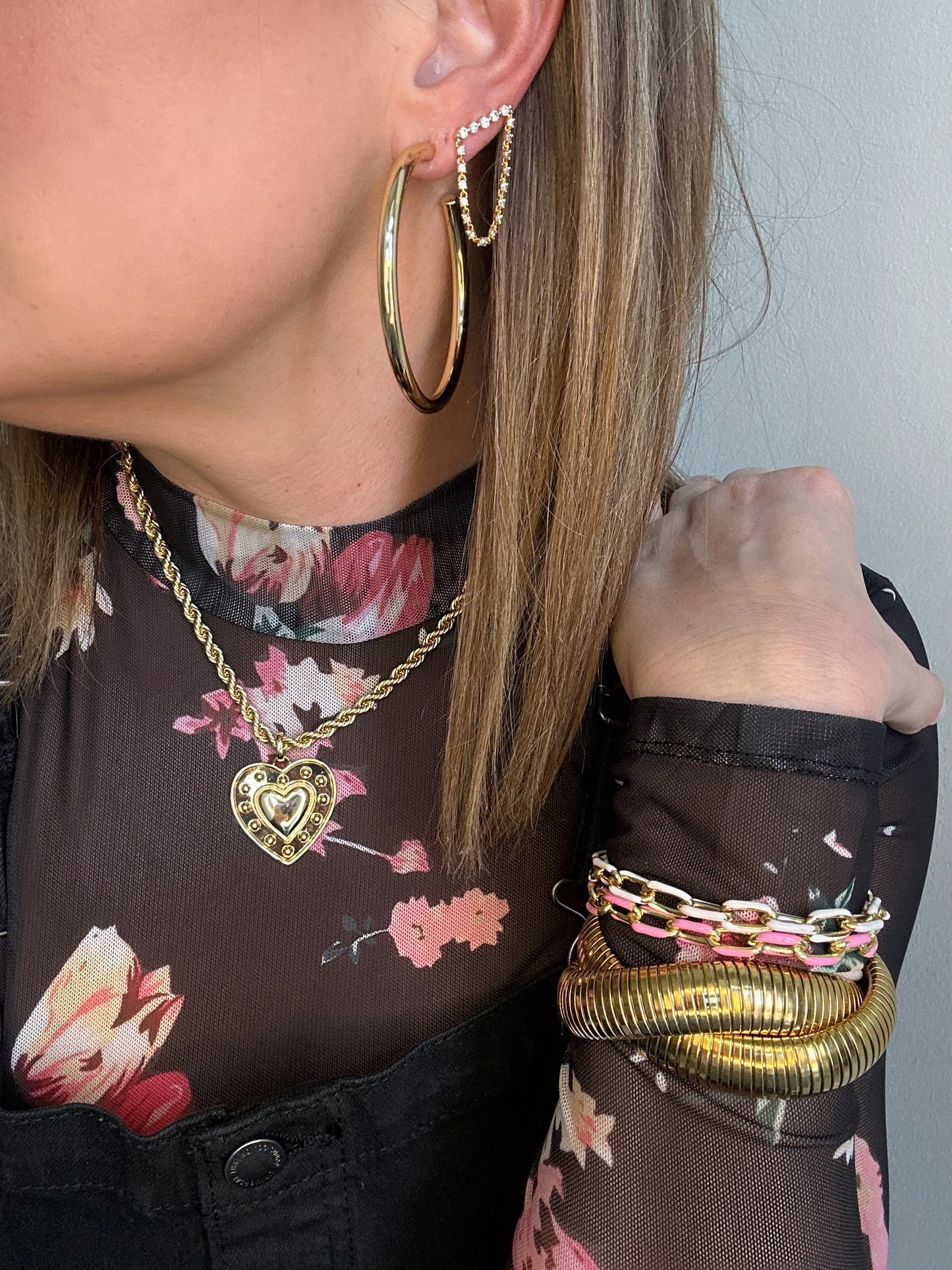 Penny Pink Chain Bracelet