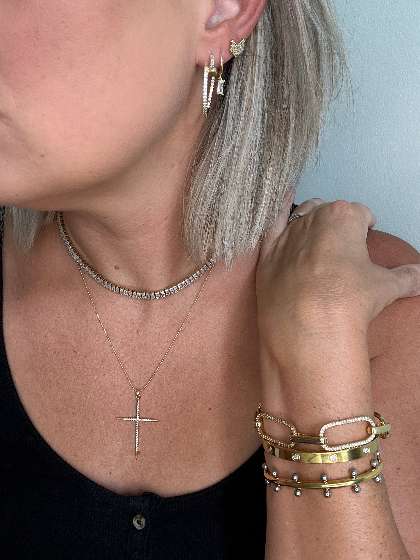 Cindy Gold Studded Cuff