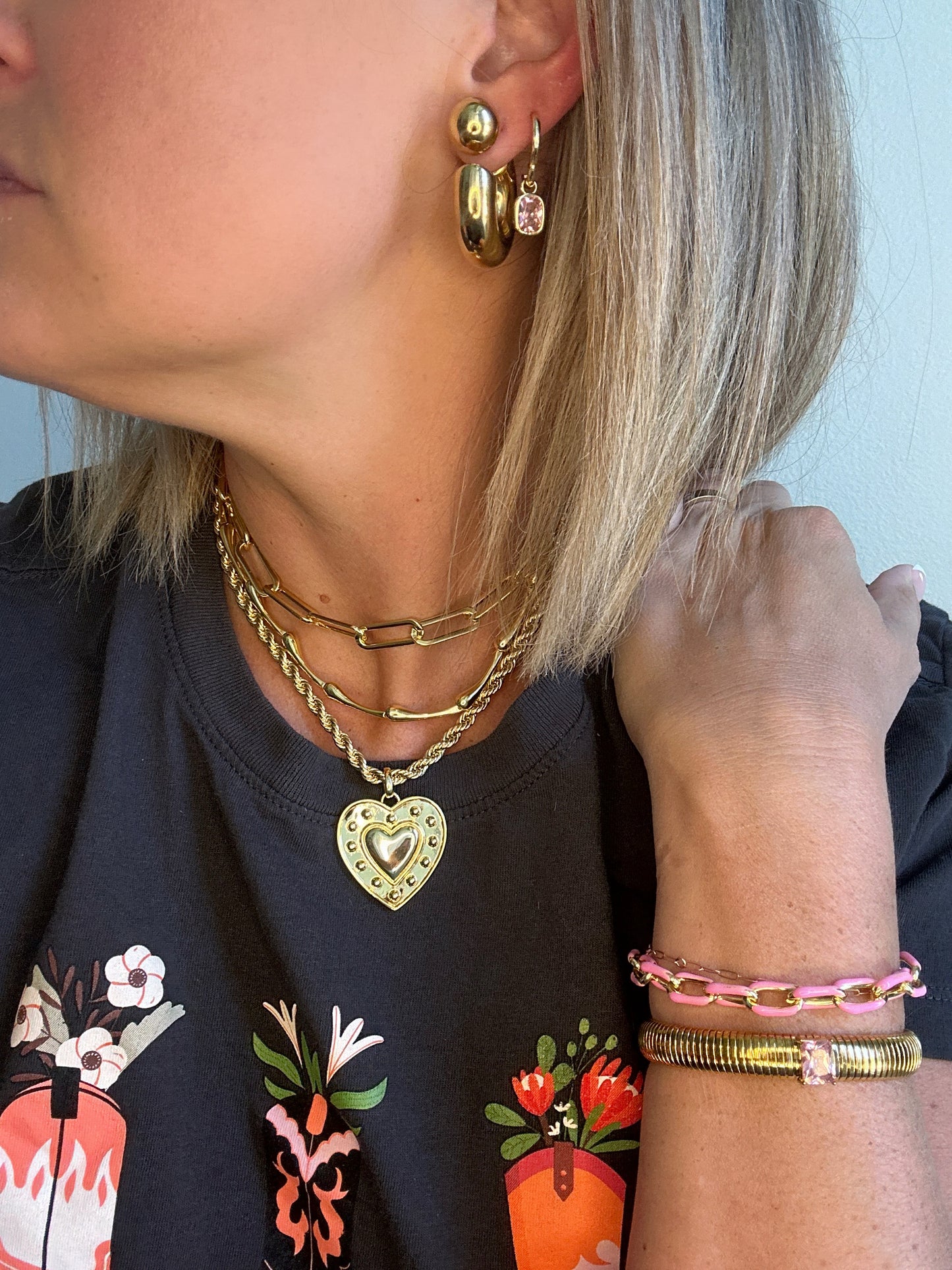 Penny Pink Chain Bracelet