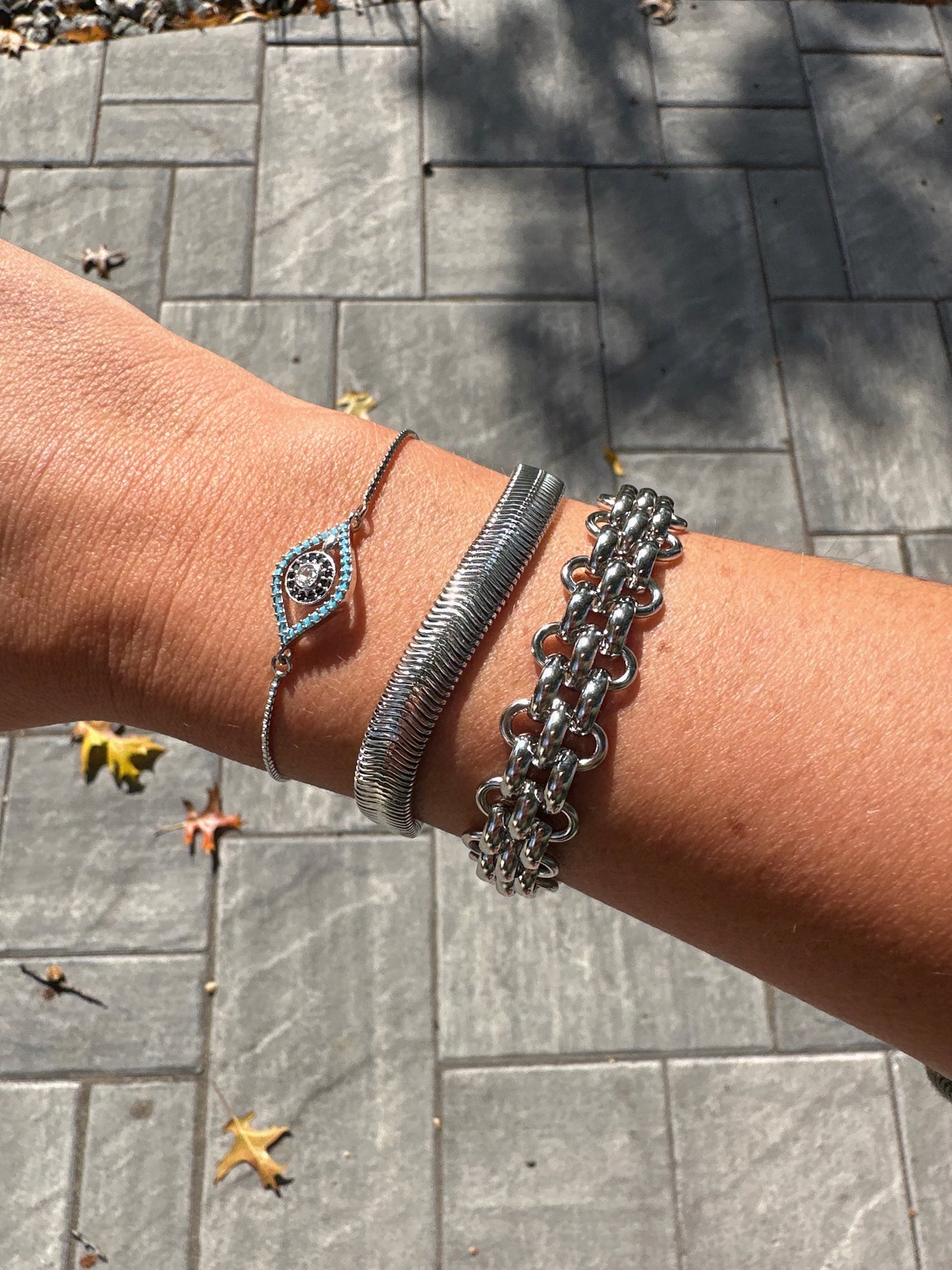 Fancy-Like Silver Bracelet