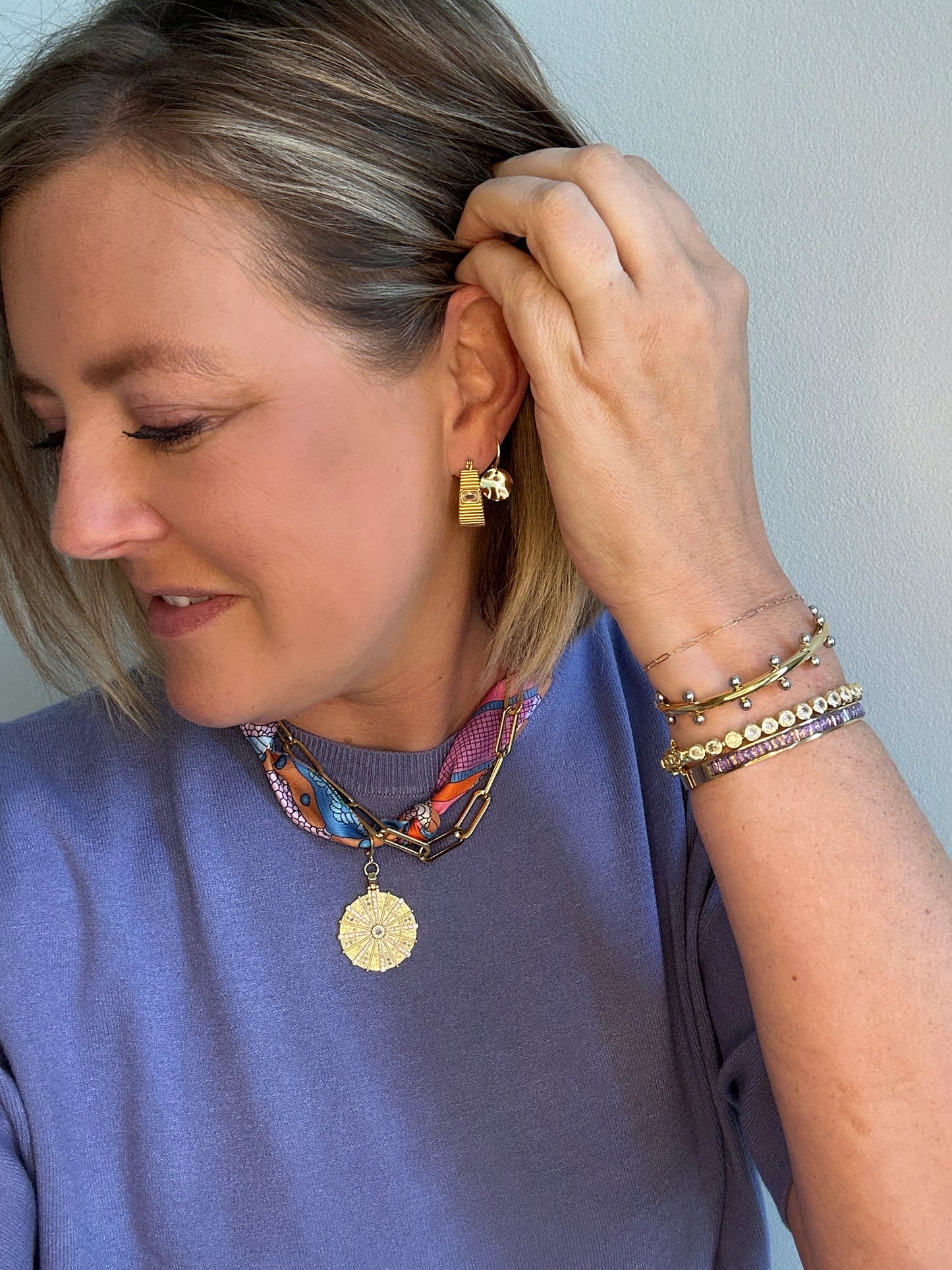 Cindy Gold Studded Cuff