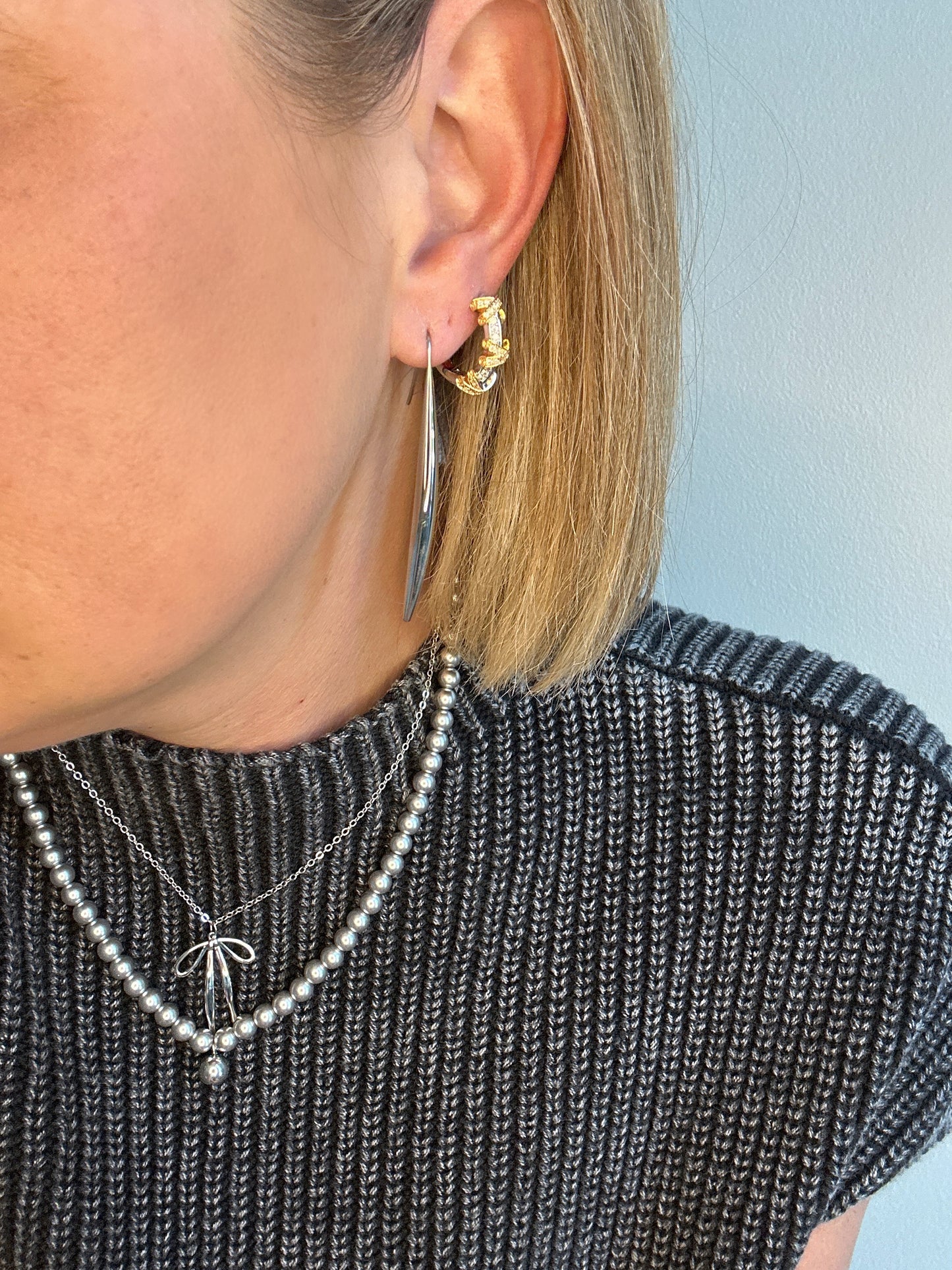 Silver Drop Earring