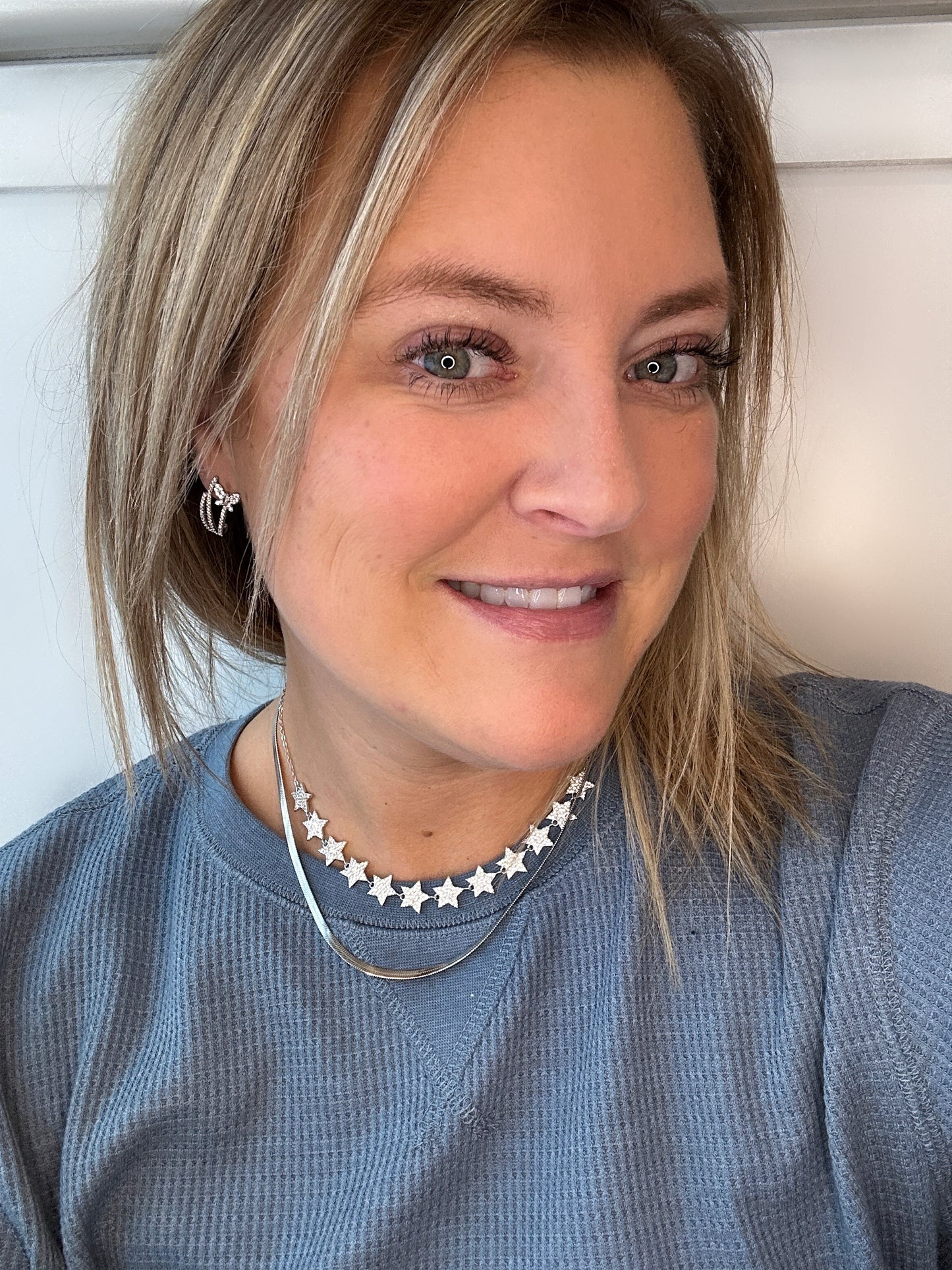 Silver Herringbone Necklace