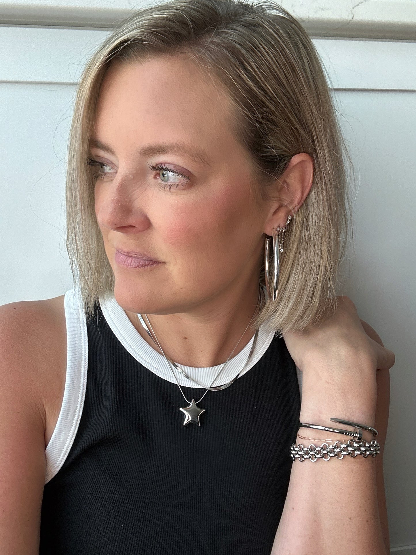 Star Power in Silver Necklace