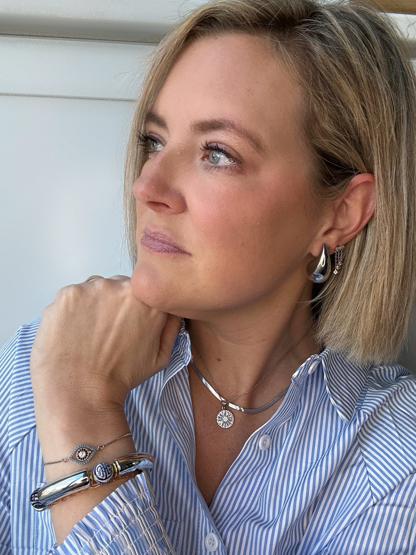 Charleston Silver Blue Bracelet