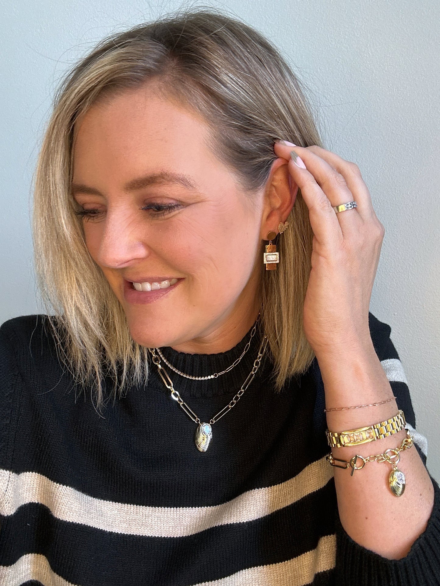 Diamond Shell Gold Bracelet