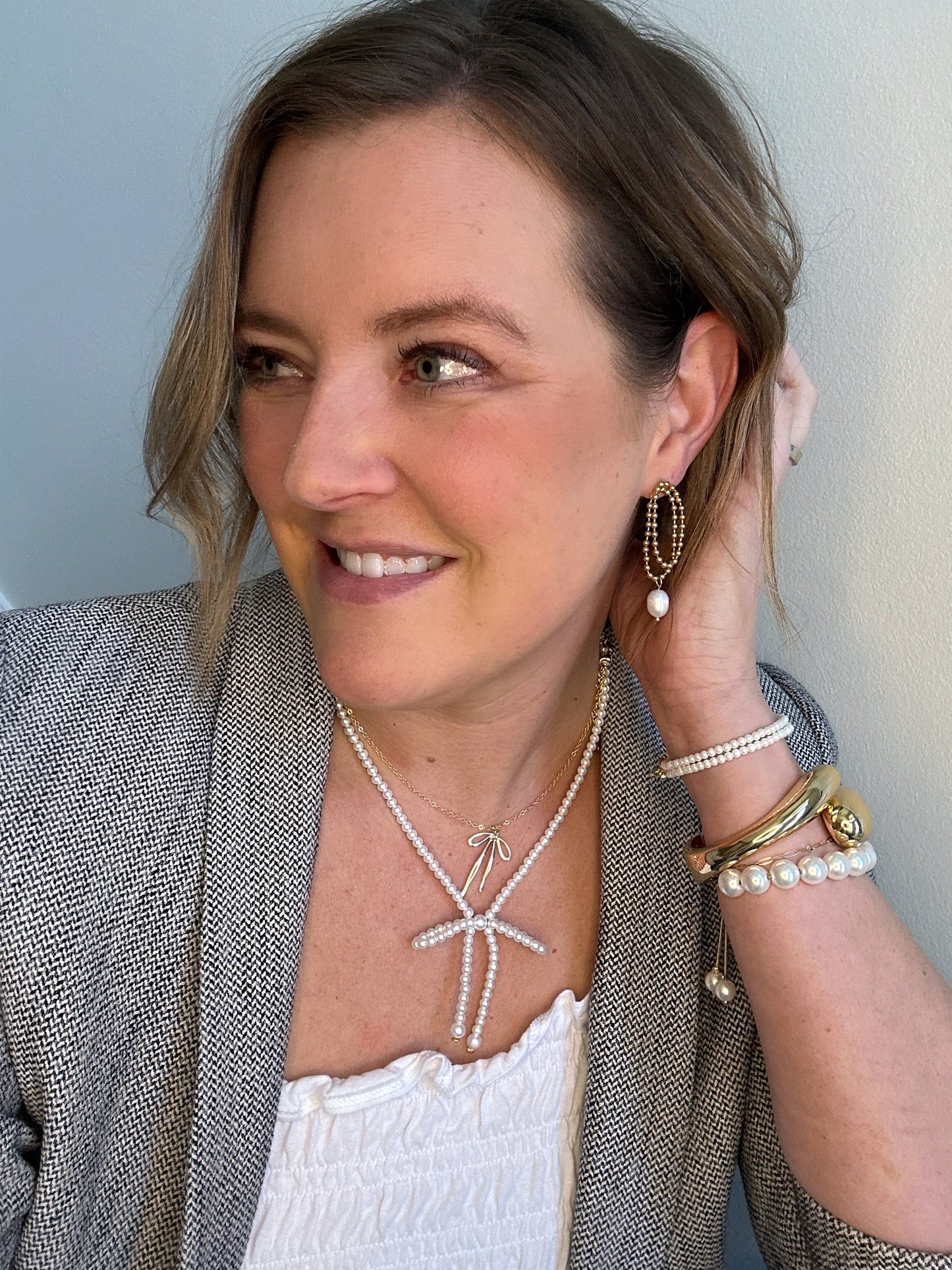 Gold Bow Necklace