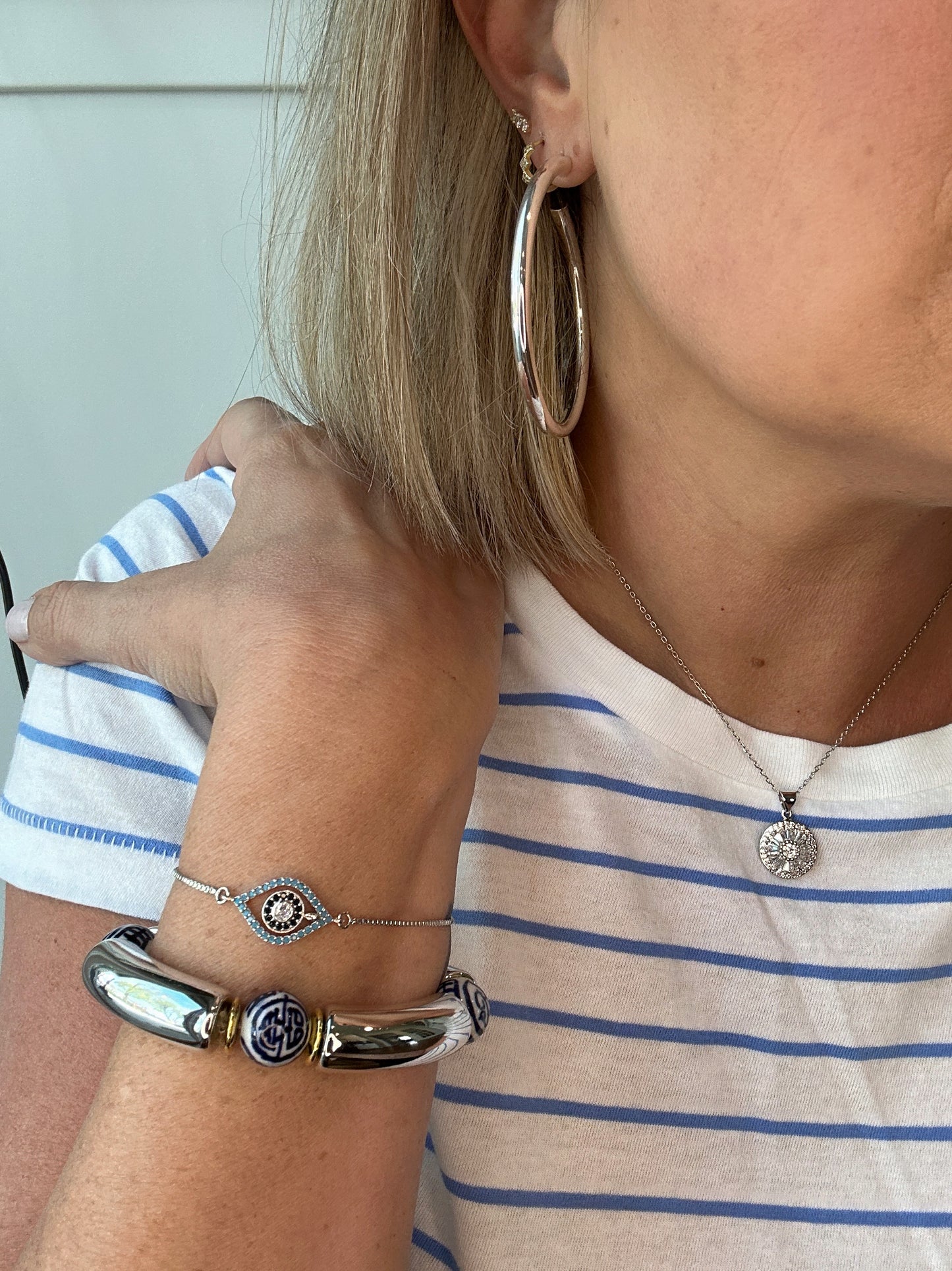 Charleston Silver Blue Bracelet