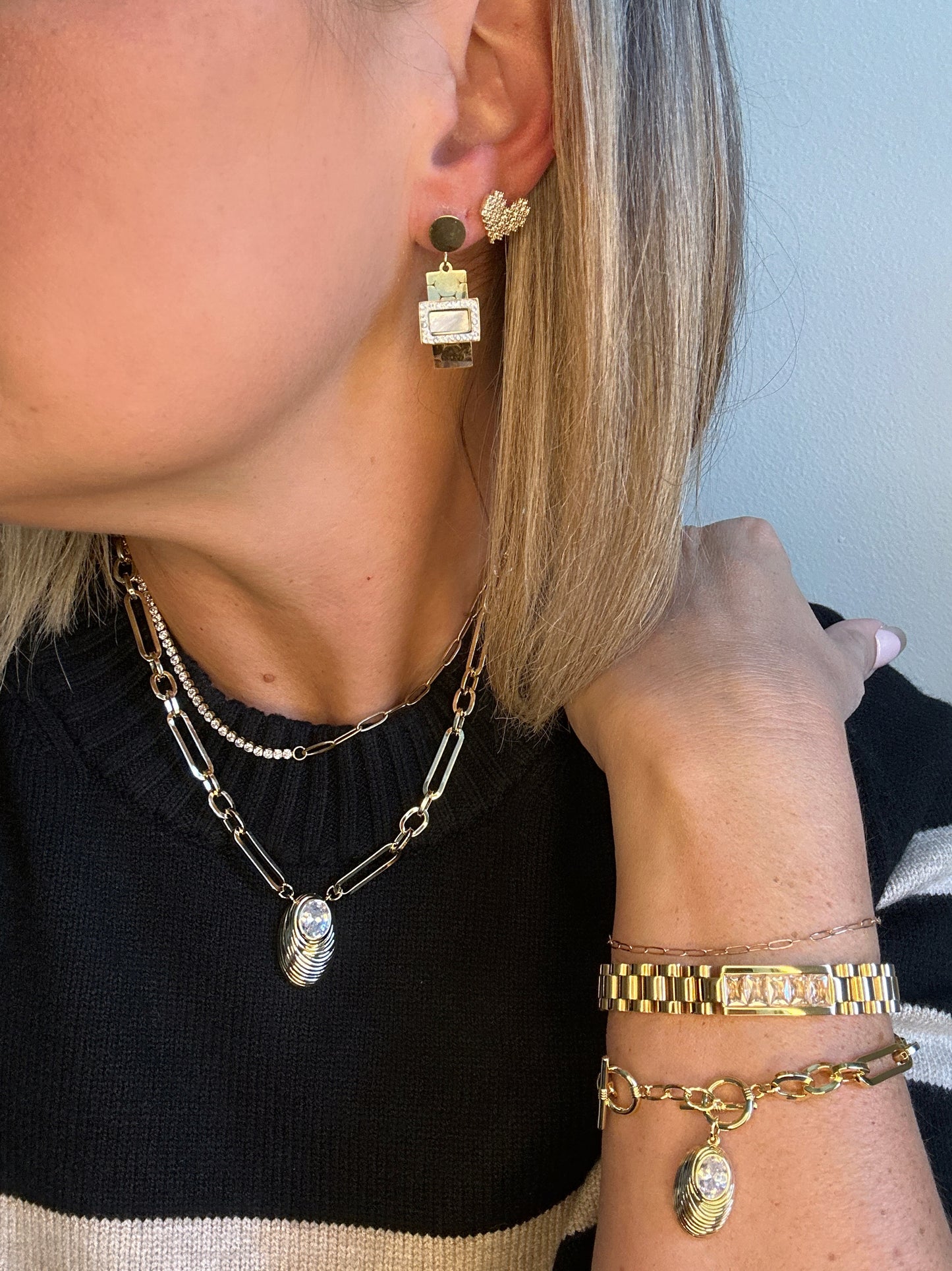 Diamond Shell Gold Bracelet
