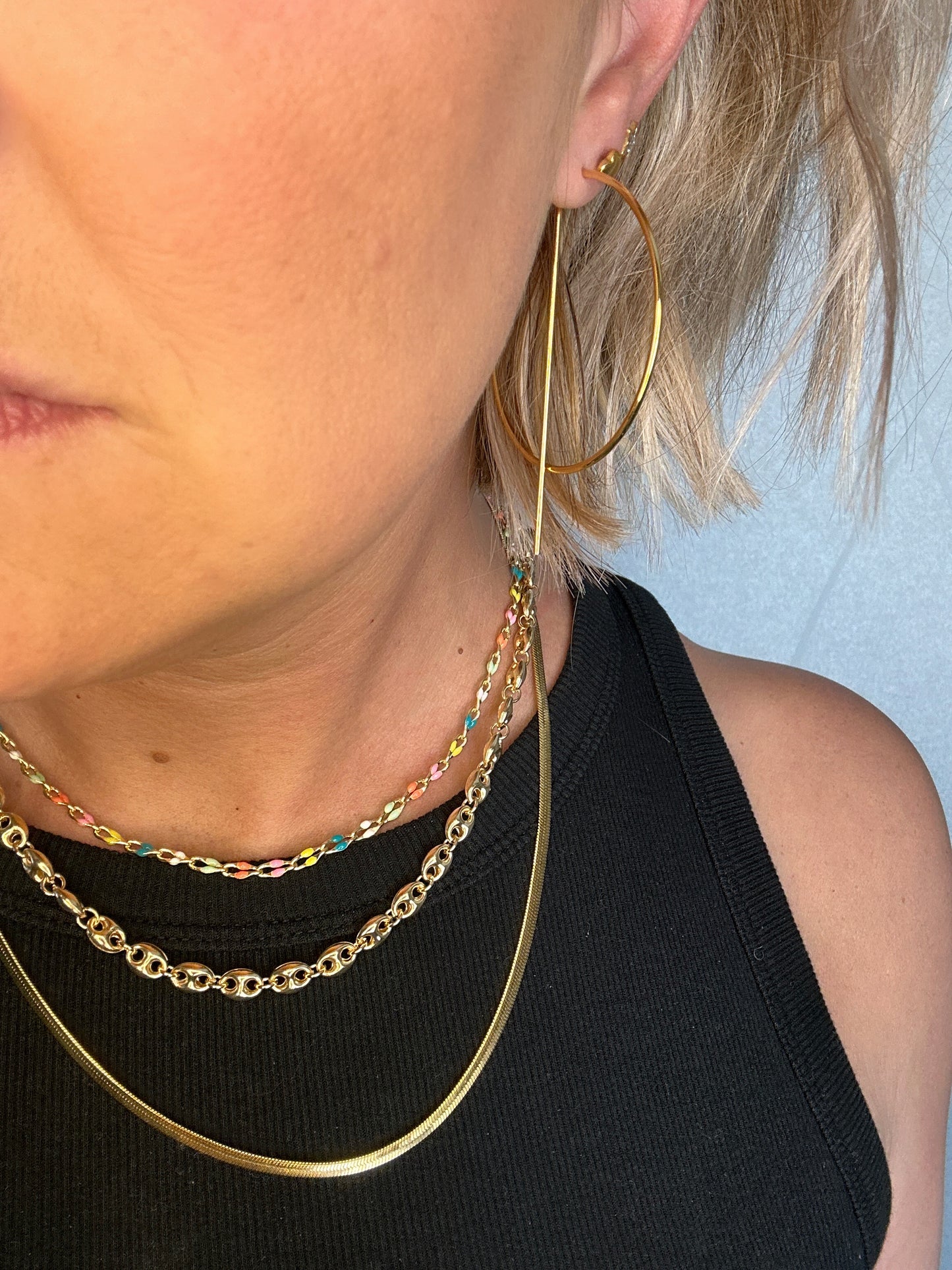Bar Hoop Earrings