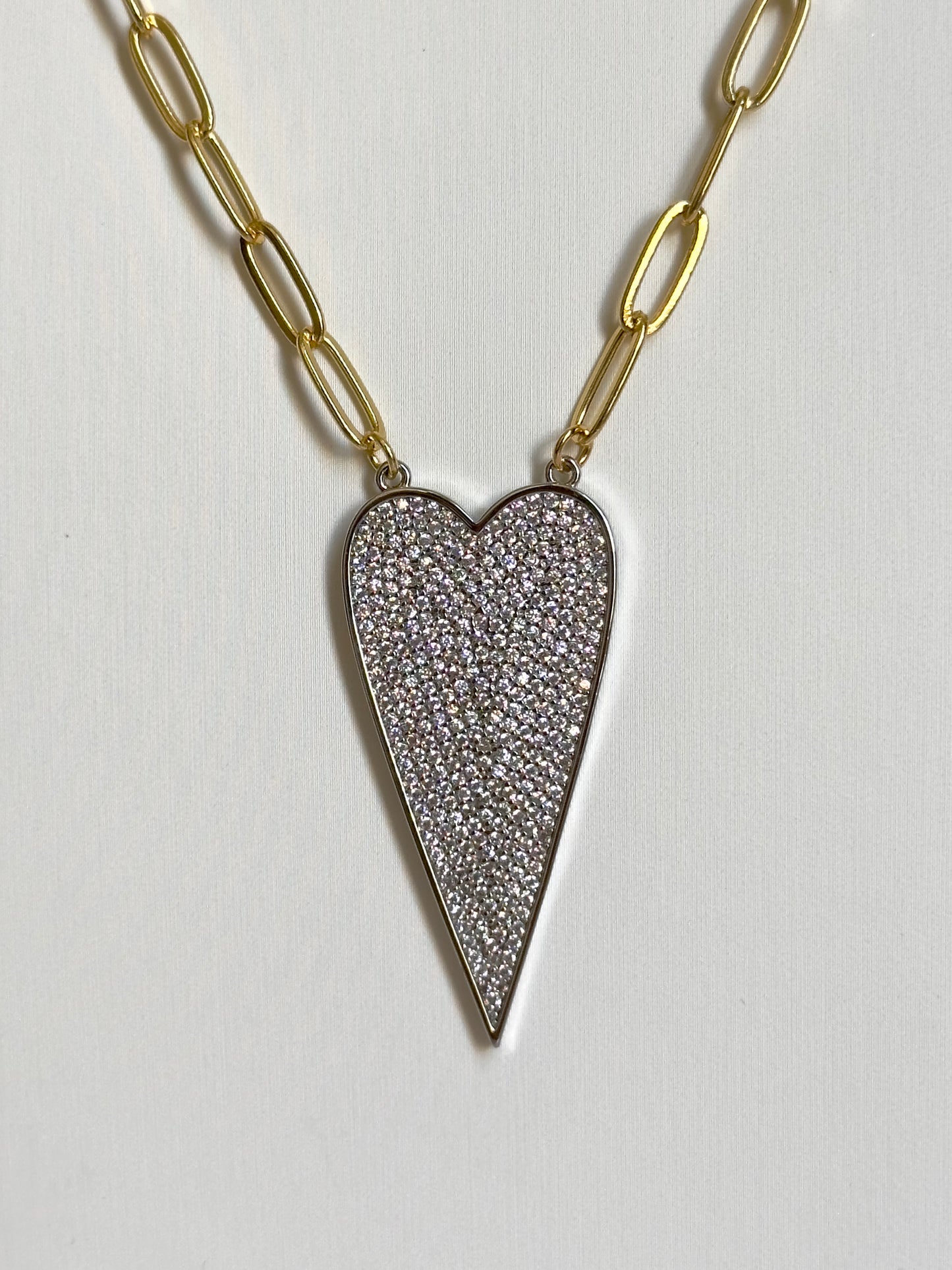 Jumbo Silver Heart Necklace