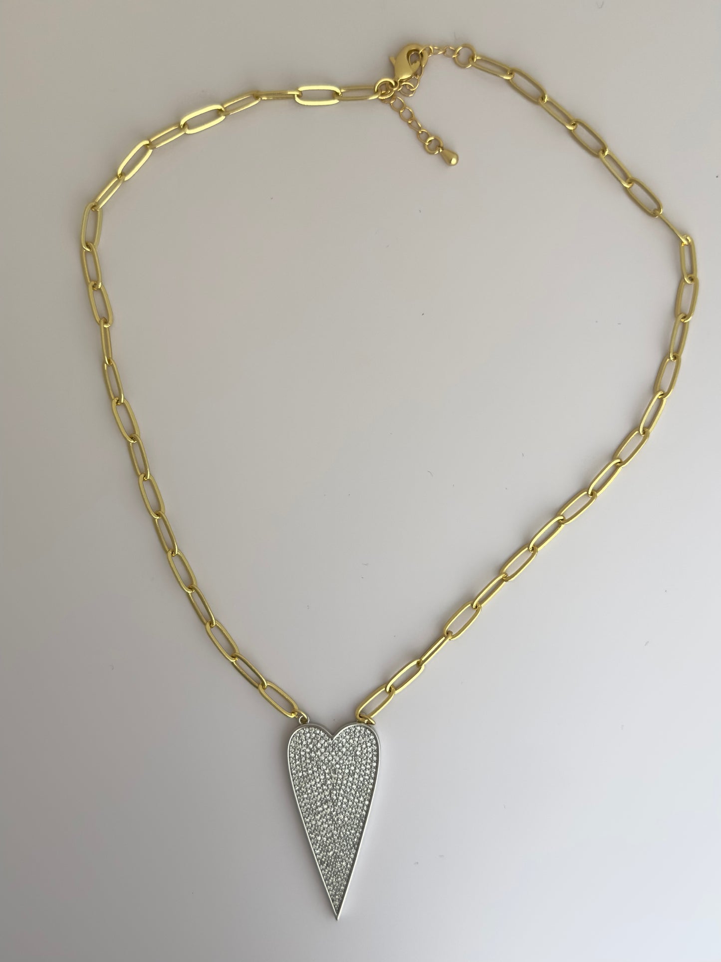 Jumbo Silver Heart Necklace