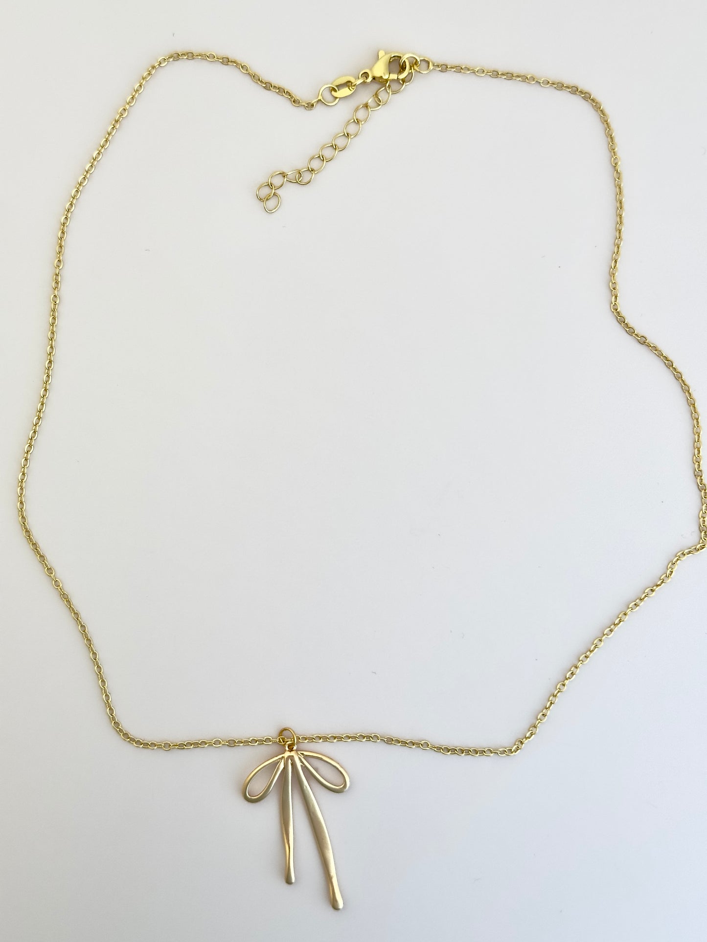 Gold Bow Necklace