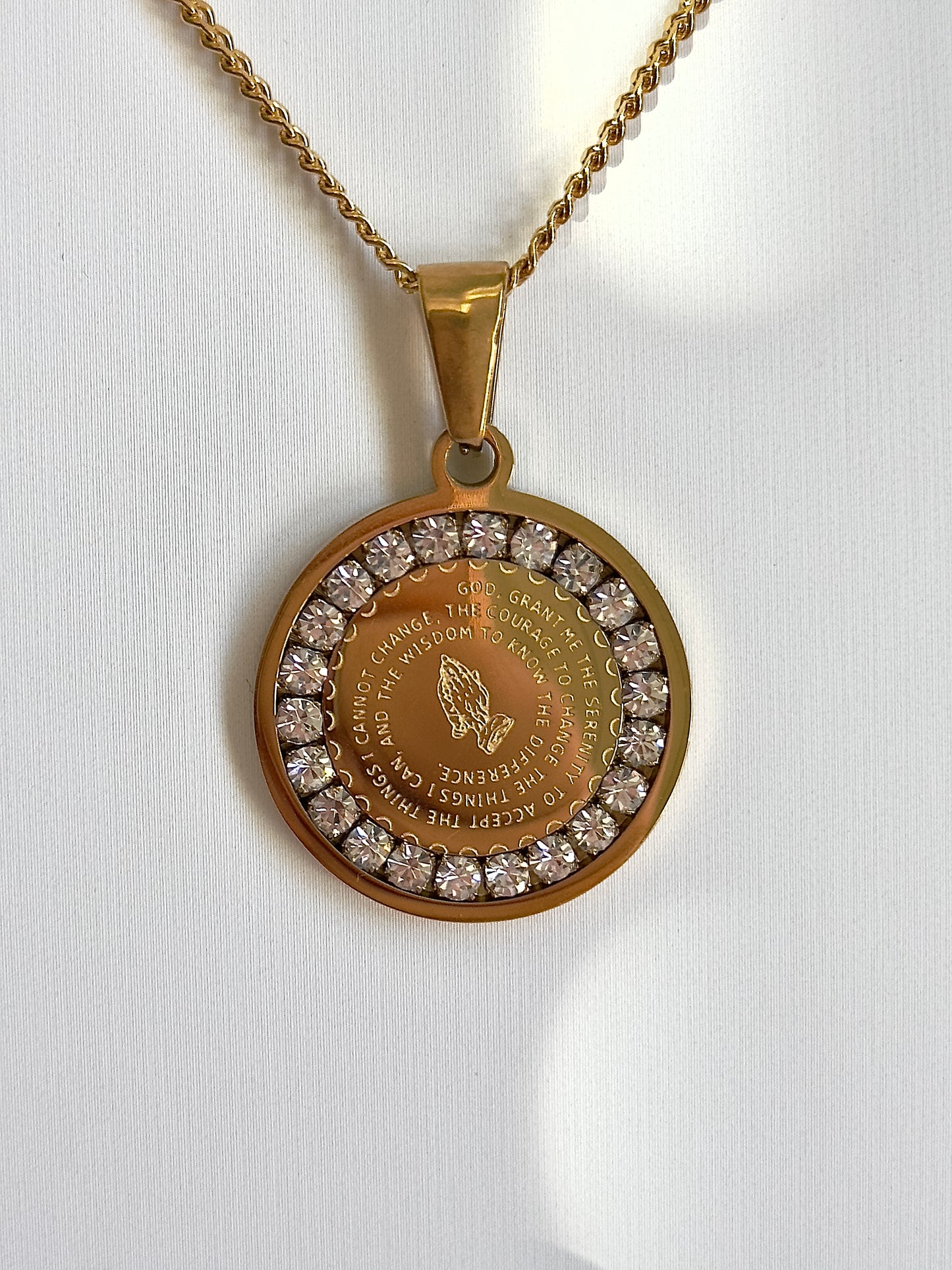 Prayer Warrior in Gold Necklace
