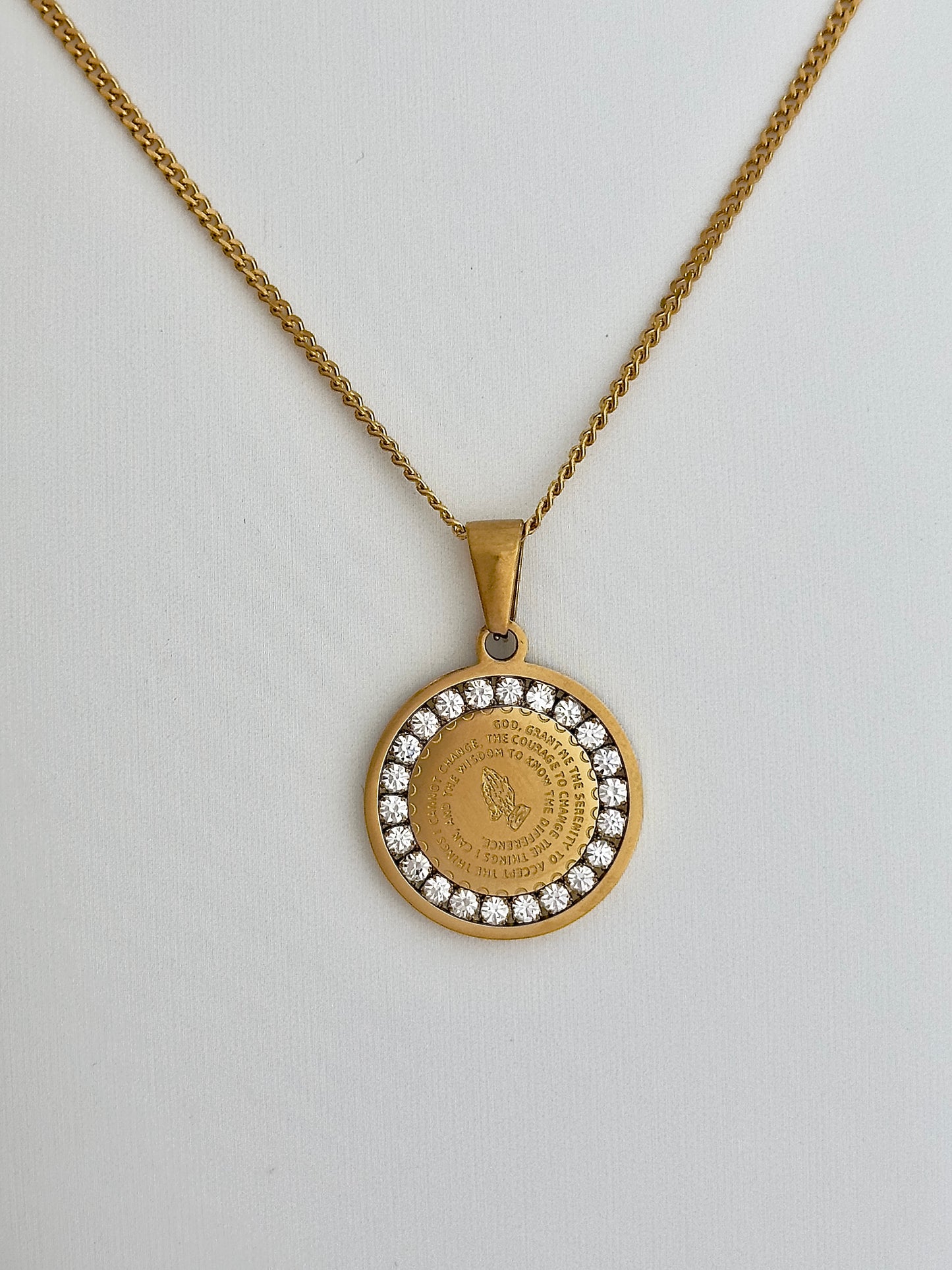 Prayer Warrior in Gold Necklace