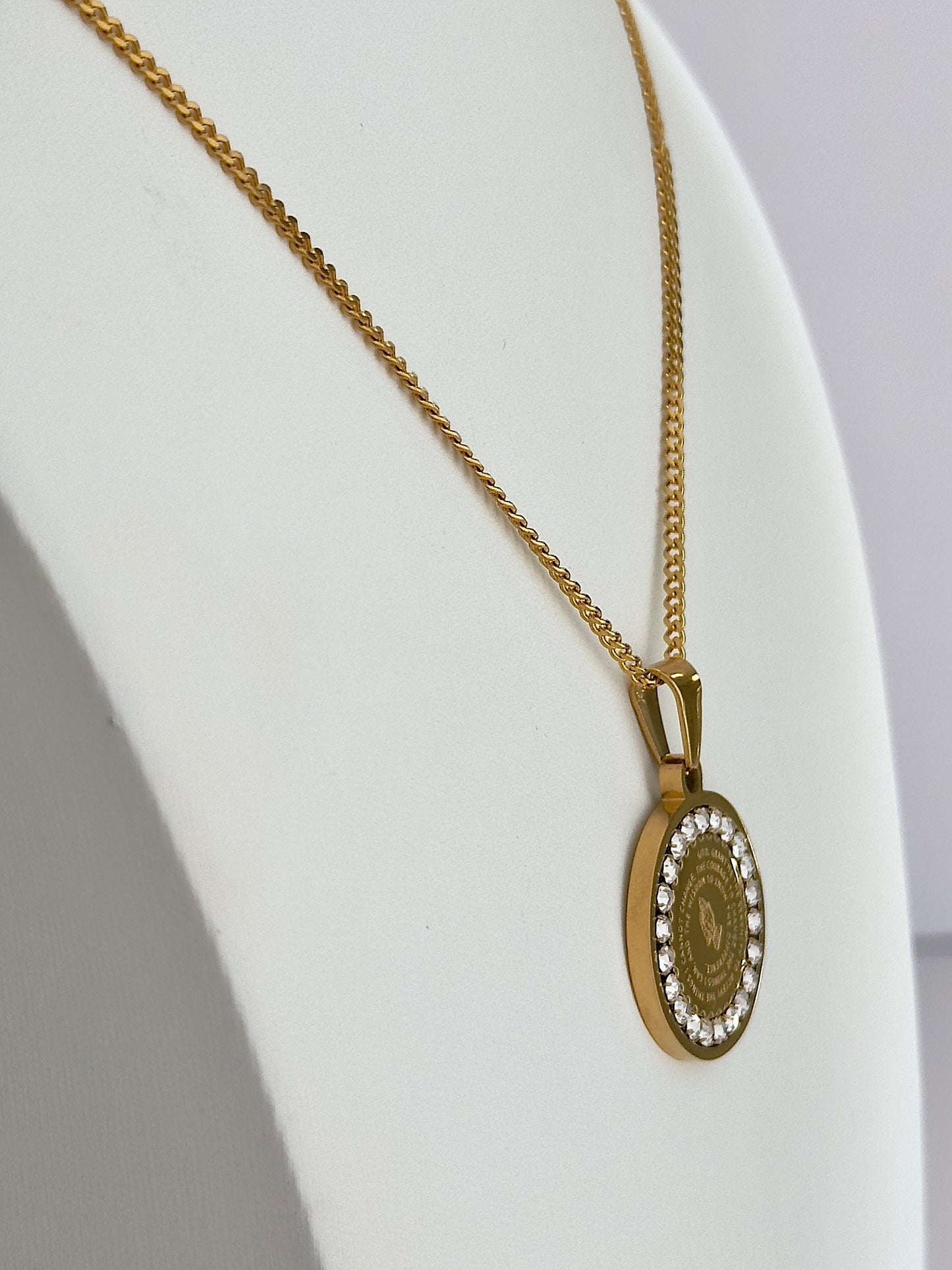 Prayer Warrior in Gold Necklace