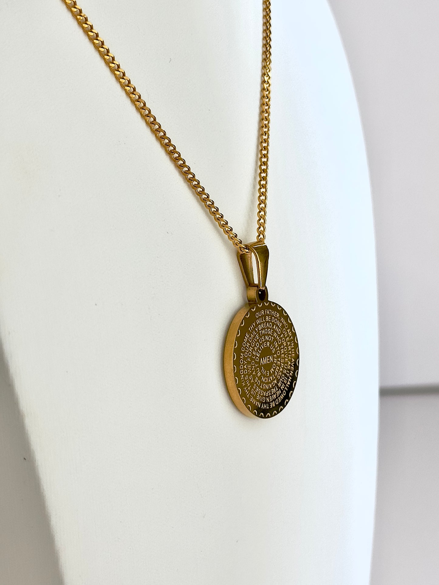 Prayer Warrior in Gold Necklace