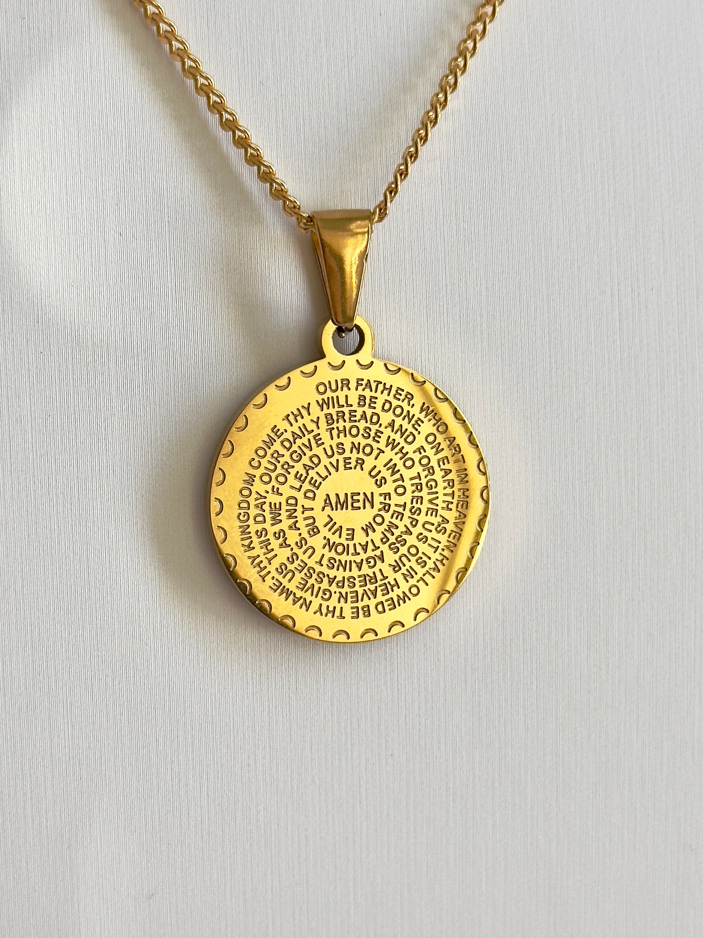 Prayer Warrior in Gold Necklace