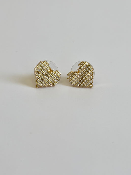Hearted Stud Earrings
