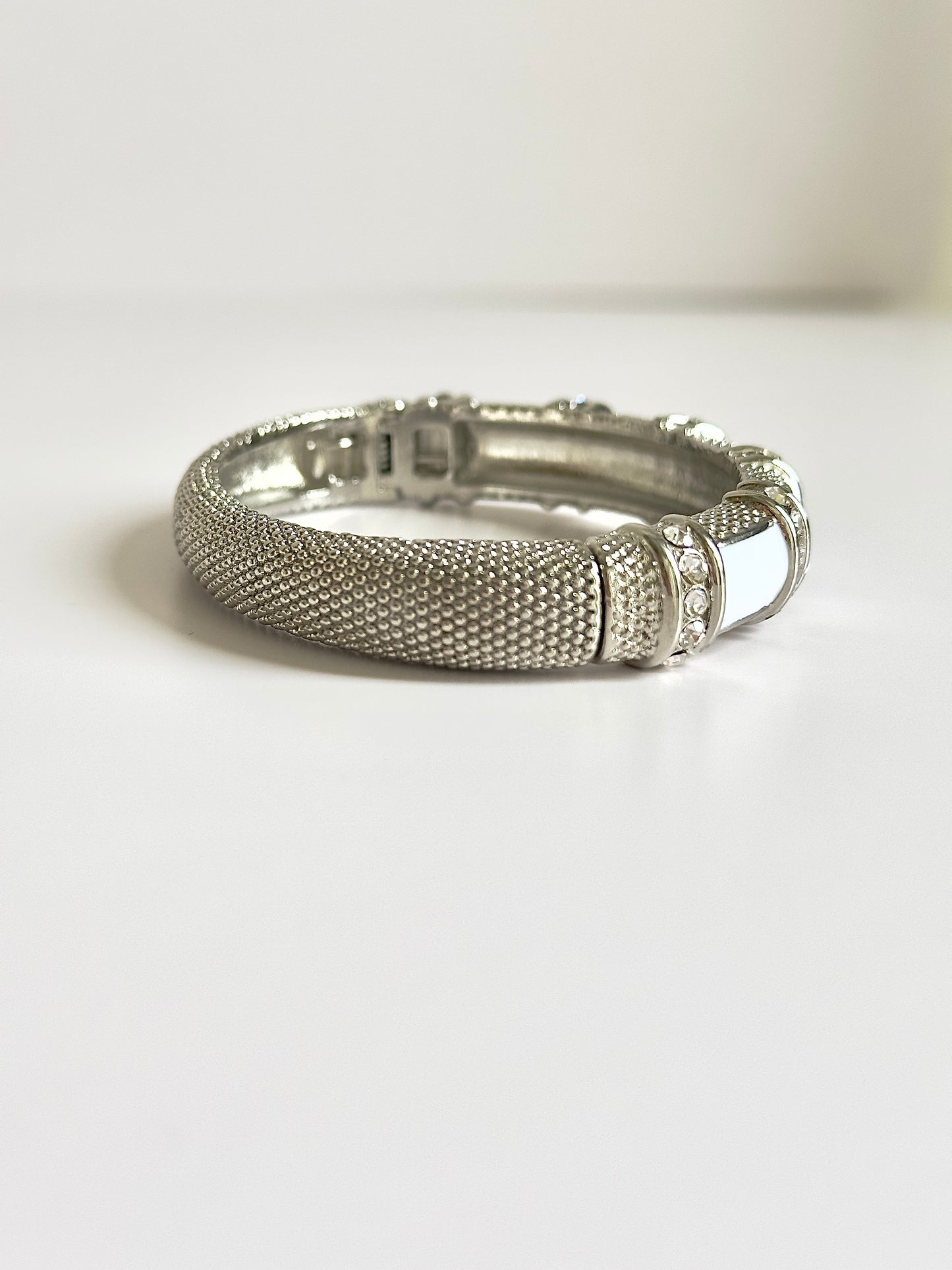 Silver White Bangle