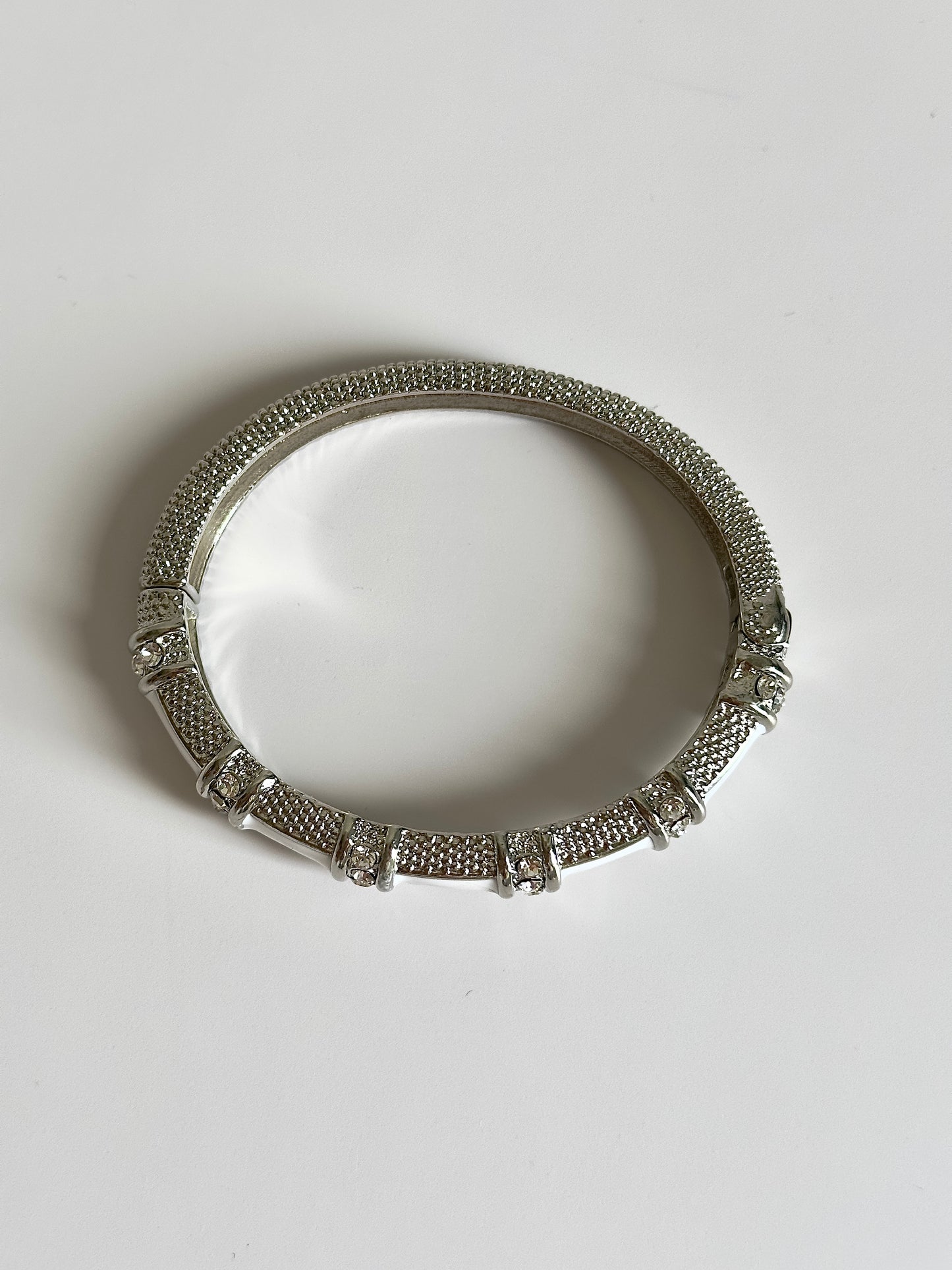 Silver White Bangle