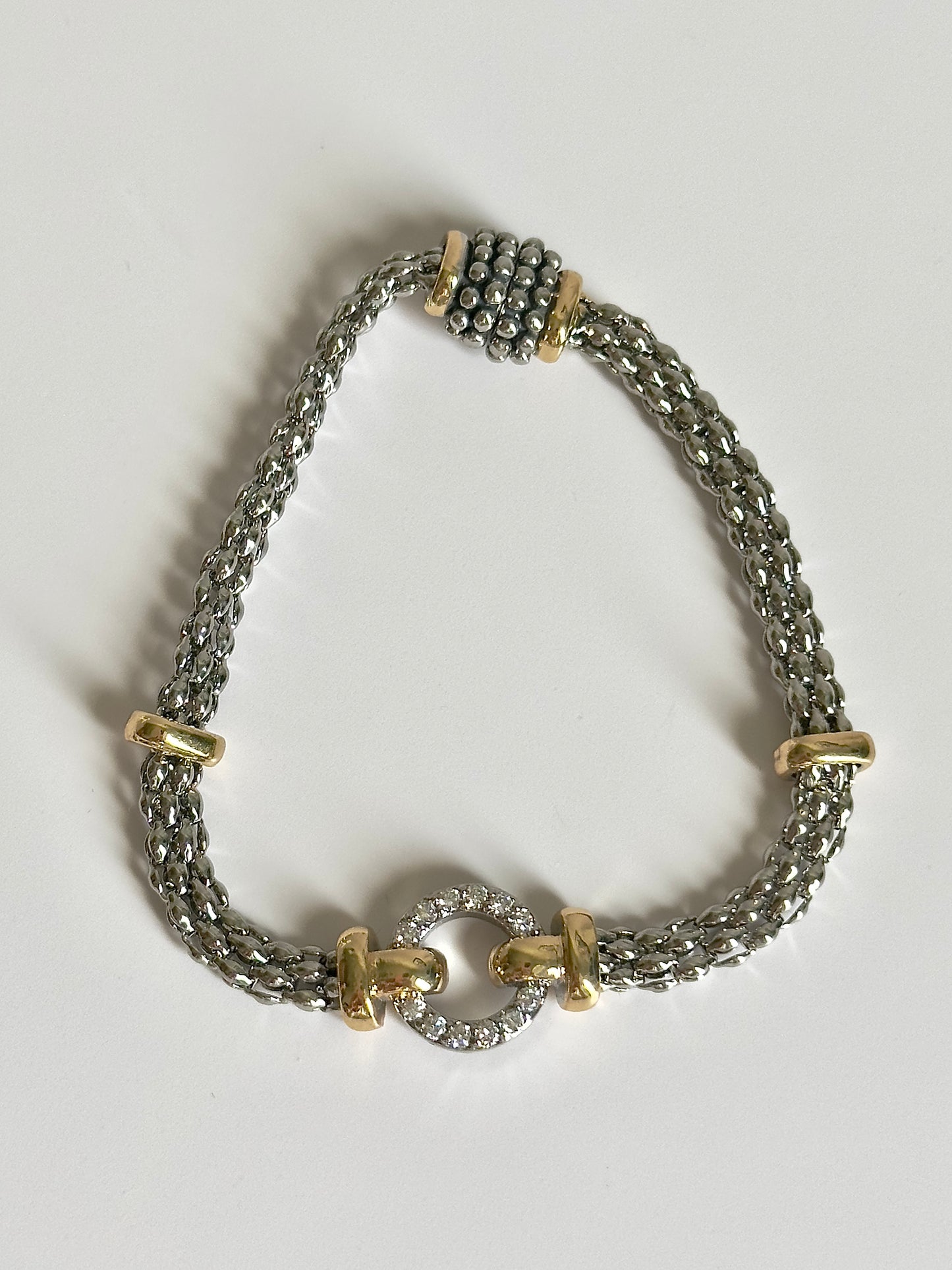 Beaded Silver Bracelet