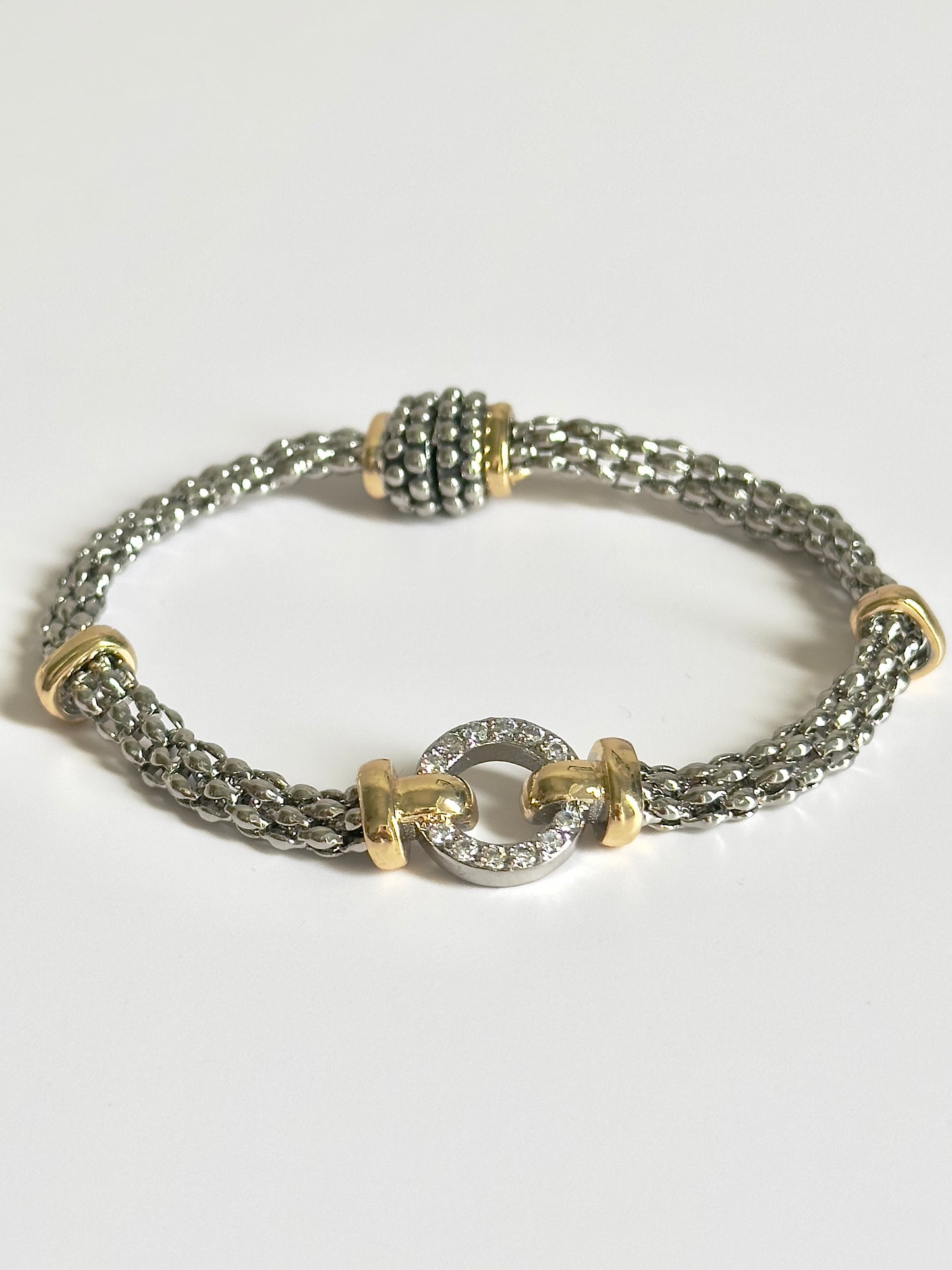 Beaded Silver Bracelet